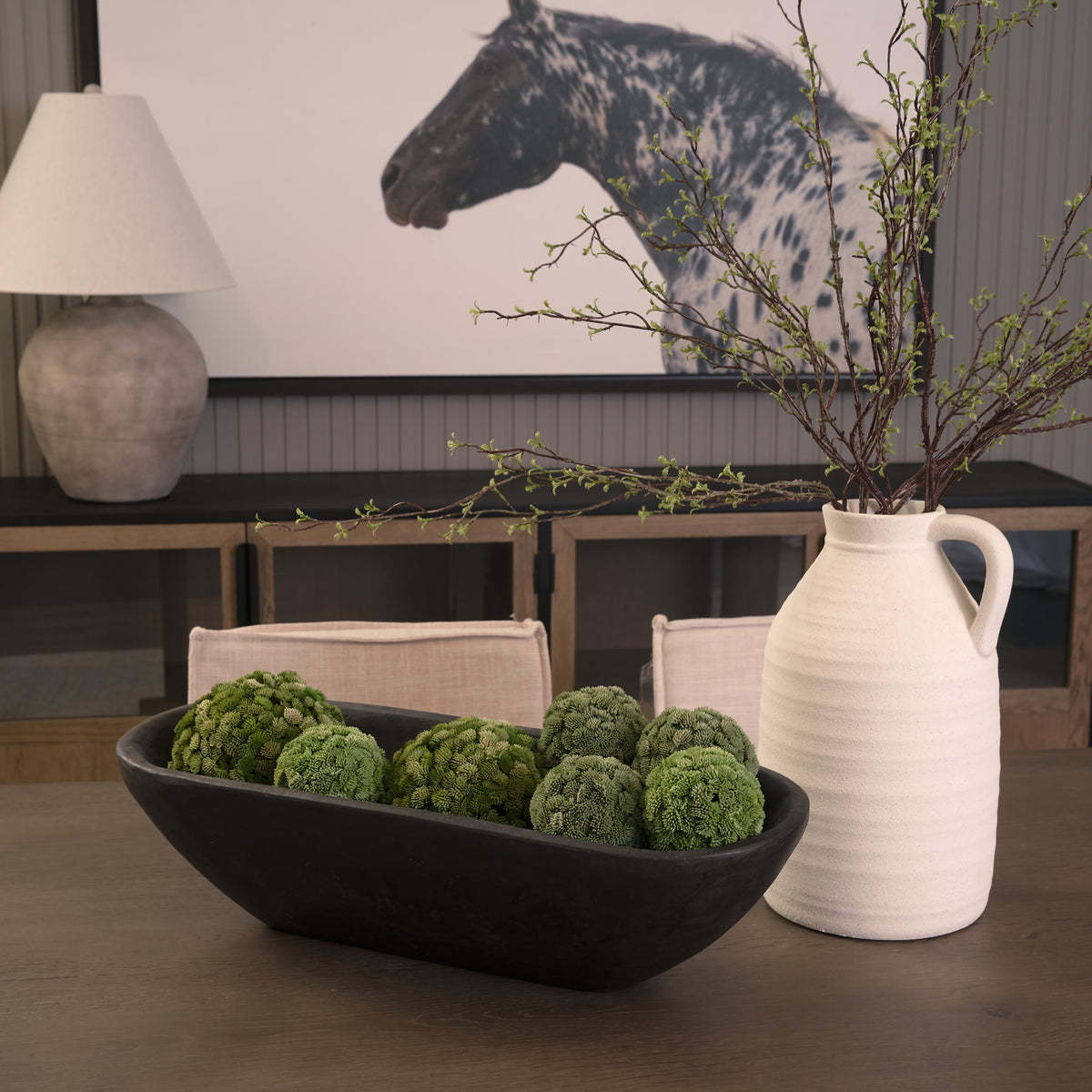 Athena Extra Large Oblong Black- Reclaimed Wood Bowl-Bowls-DECOROLALA