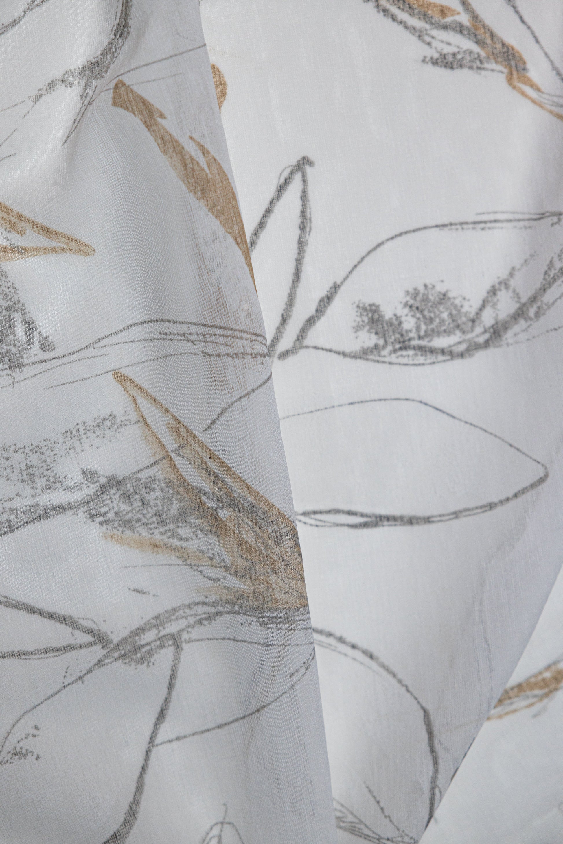 Athena Printed Abstract Floral Sheer Grommet Curtain 80"x 95"-Curtains-DECOROLALA