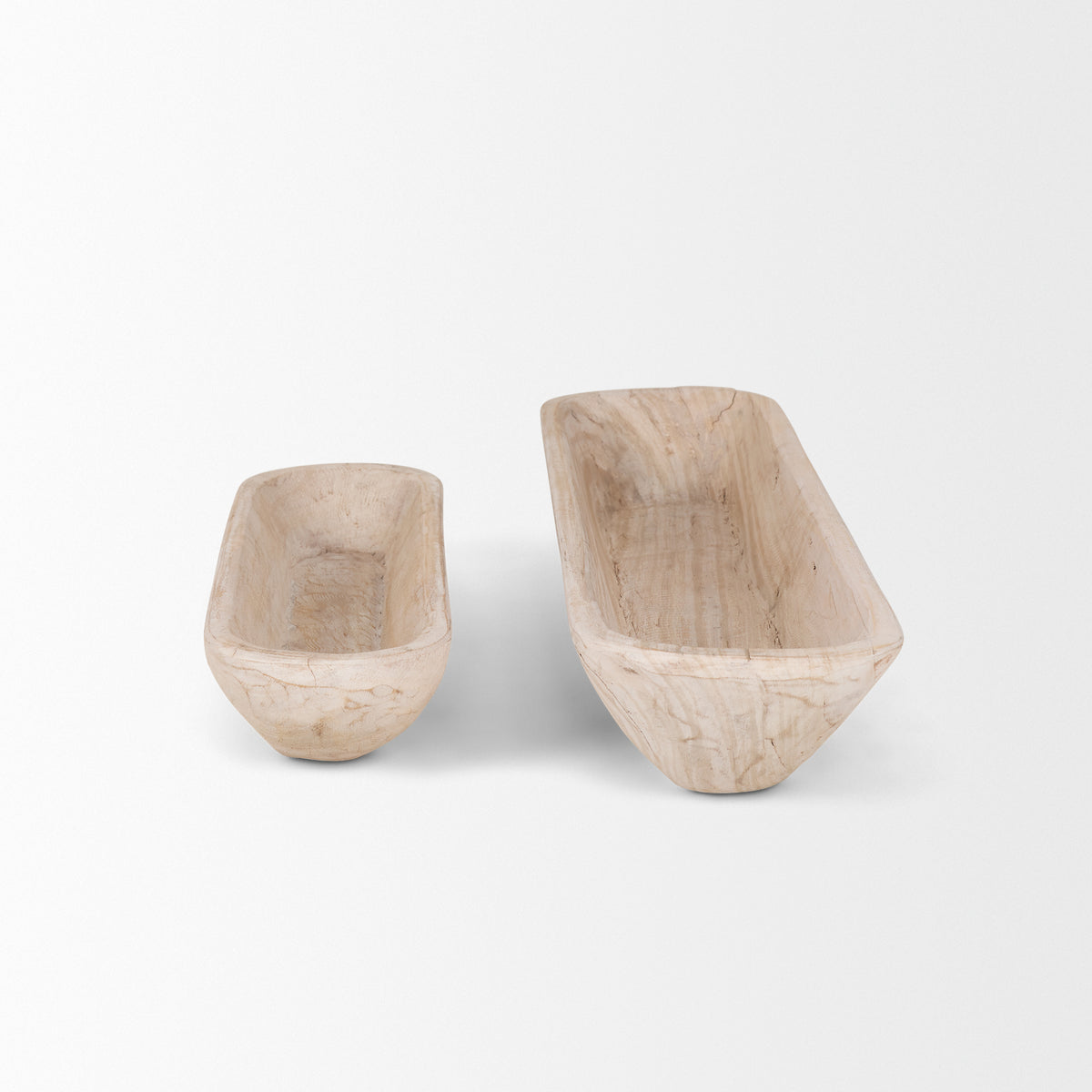 Athena Set of 2 Extra Large Light-Wash Reclaimed Wood Trays-Trays-DECOROLALA