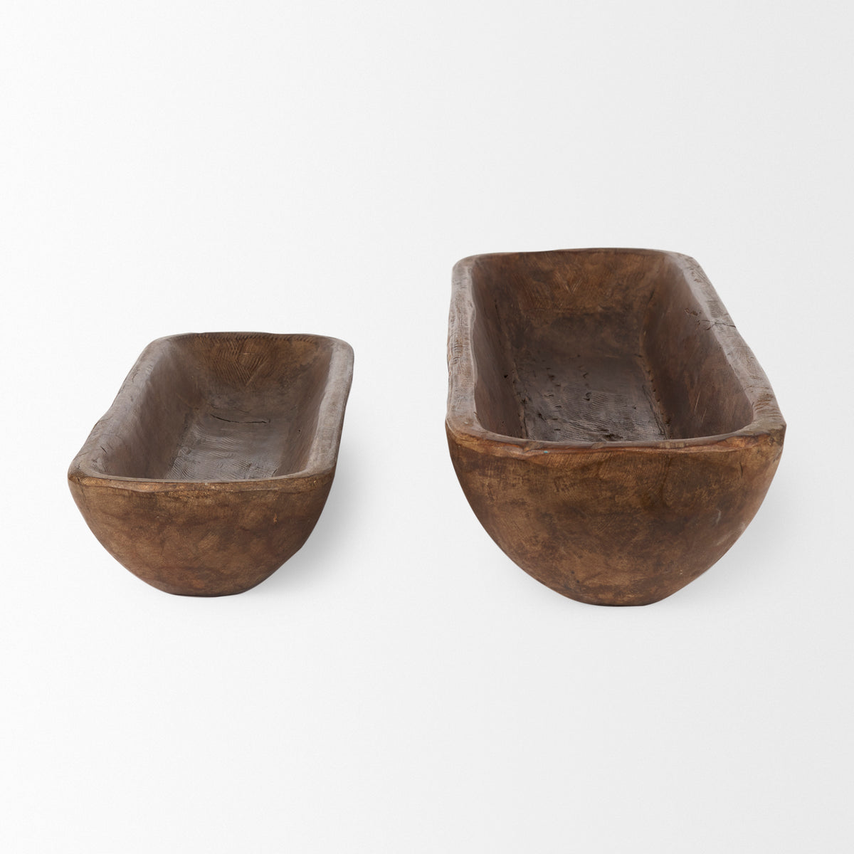 Athena Set of 2 Extra Large Light-Wash Reclaimed Wood Trays-Trays-DECOROLALA