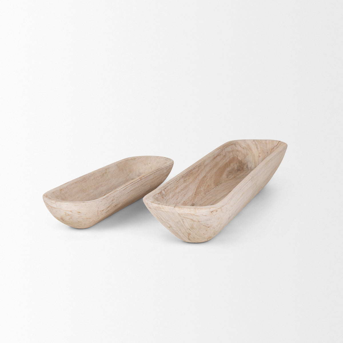 Athena Set of 2 Extra Large Light-Wash Reclaimed Wood Trays-Trays-DECOROLALA