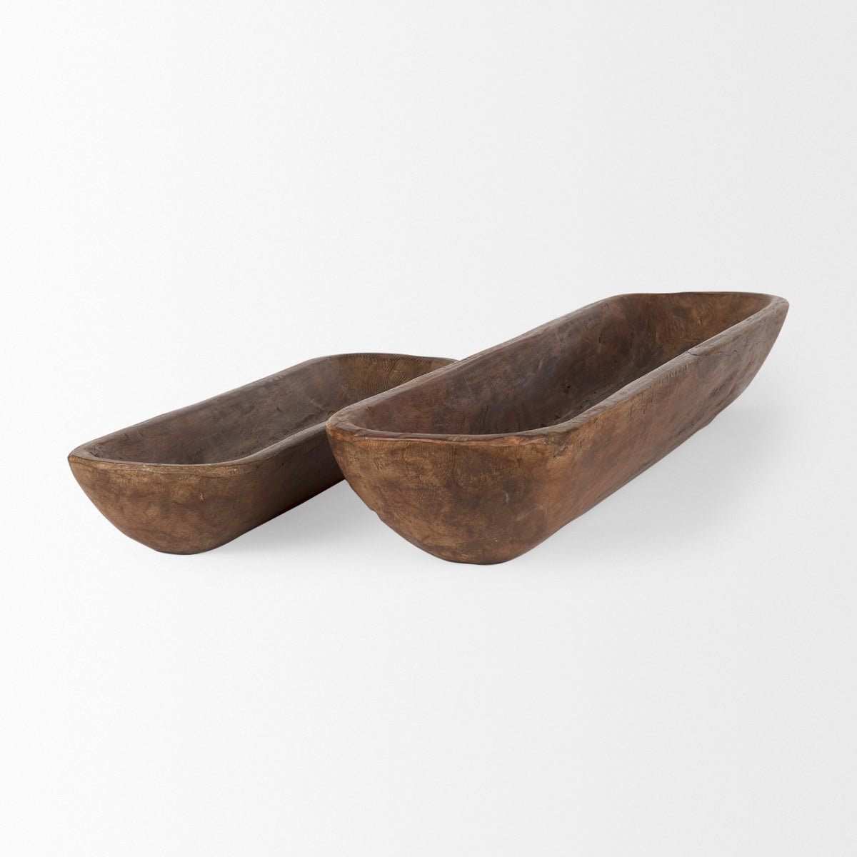Athena Set of 2 Extra Large Light-Wash Reclaimed Wood Trays-Trays-DECOROLALA