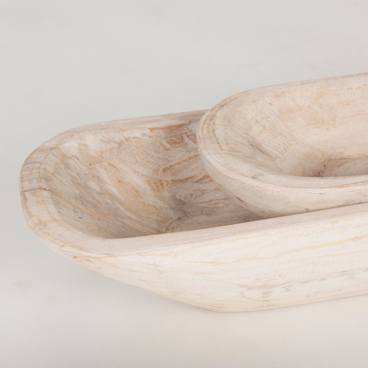 Athena Set of 2 Extra Large Light-Wash Reclaimed Wood Trays-Trays-DECOROLALA