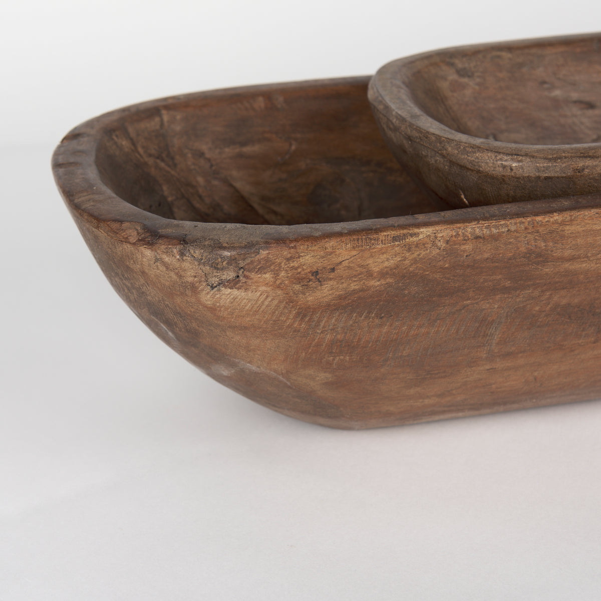 Athena Set of 2 Extra Large Light-Wash Reclaimed Wood Trays-Trays-DECOROLALA