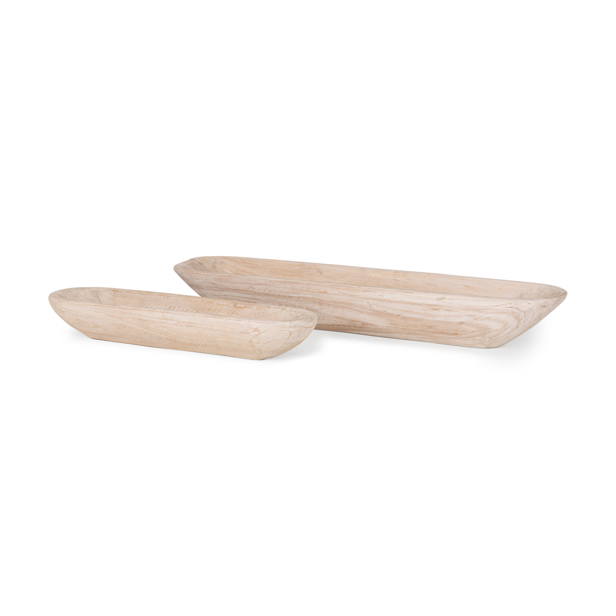 Athena Set of 2 Extra Large Light-Wash Reclaimed Wood Trays-Trays-DECOROLALA