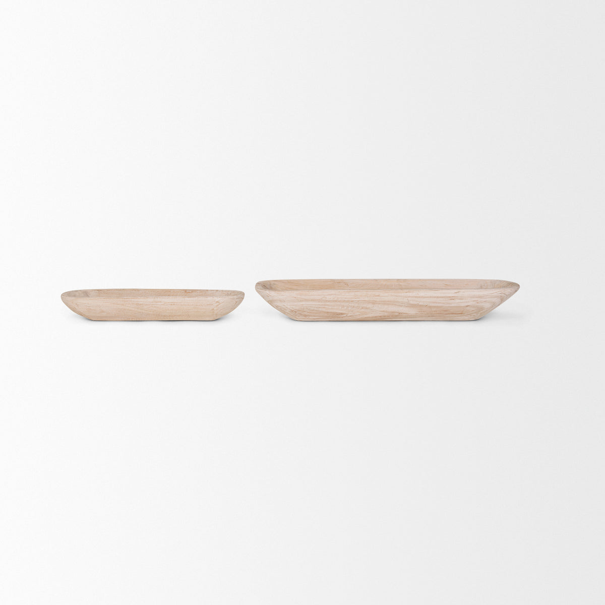 Athena Set of 2 Extra Large Light-Wash Reclaimed Wood Trays-Trays-DECOROLALA