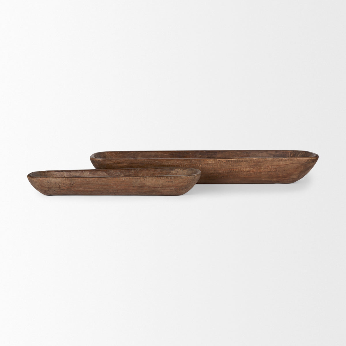Athena Set of 2 Extra Large Light-Wash Reclaimed Wood Trays-Trays-DECOROLALA