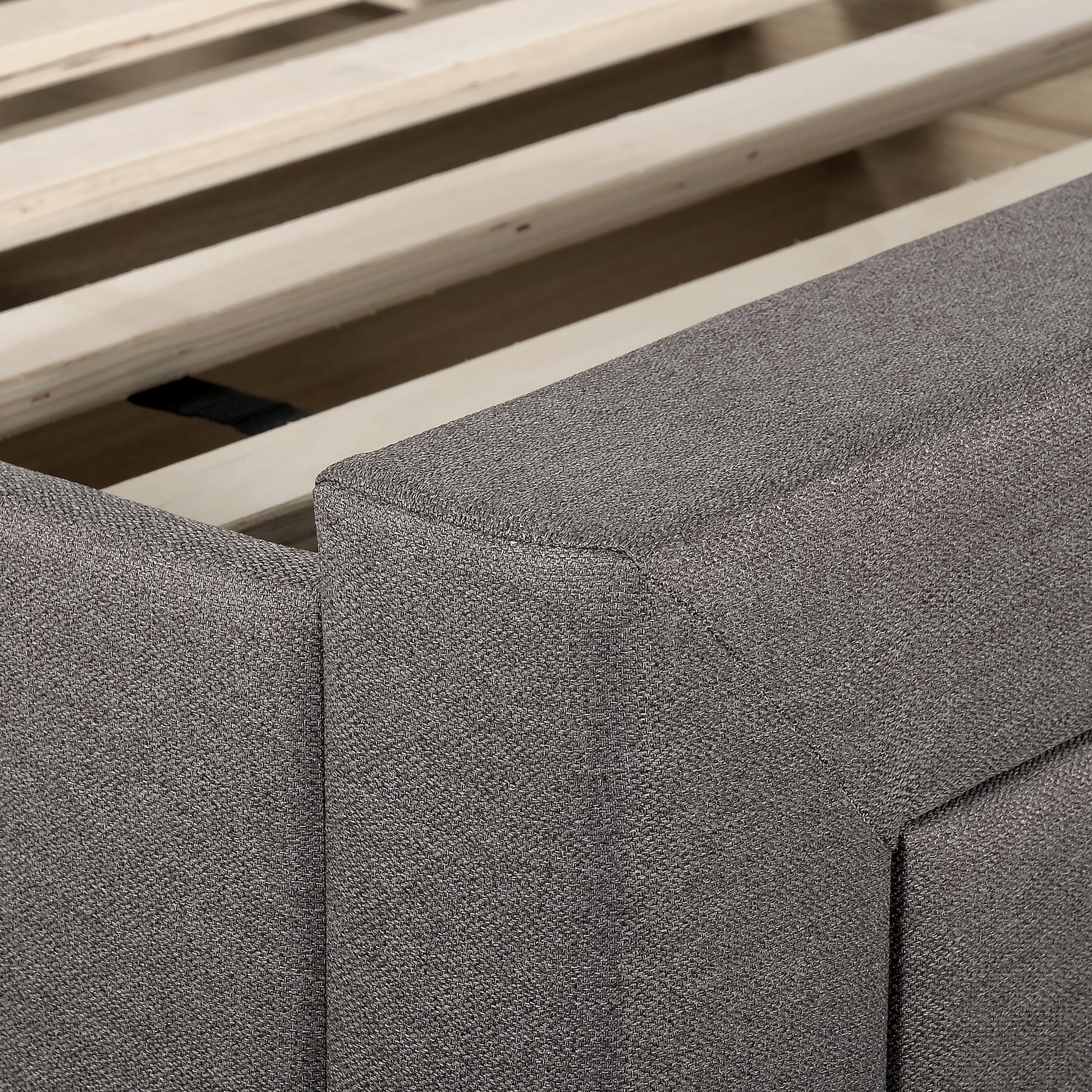 Atira Grey Upholstered Storage Bed with Drawers, Queen-Bedroom-DECOROLALA