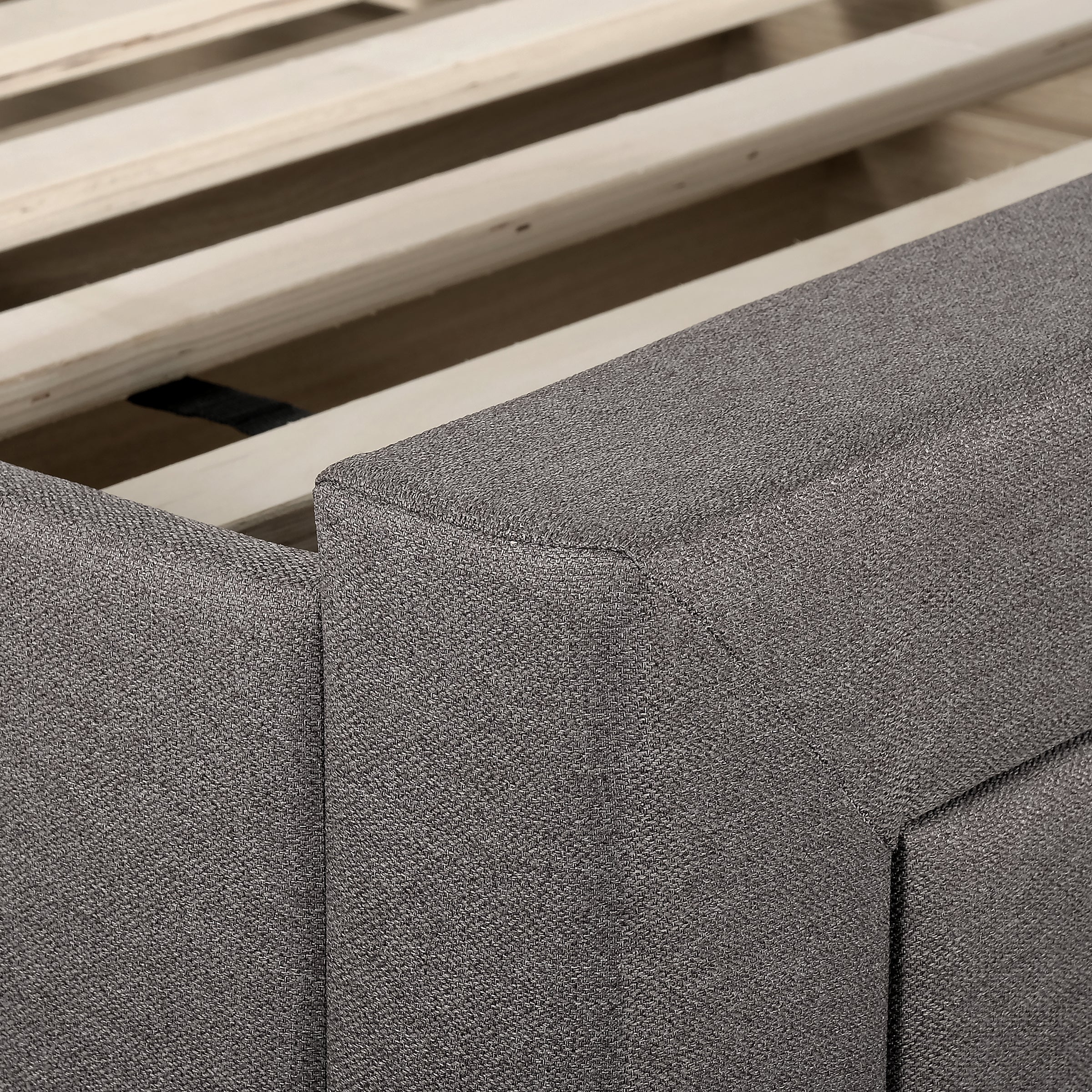 Atira Grey Upholstered Storage Bed with Drawers, Queen-Bedroom-DECOROLALA