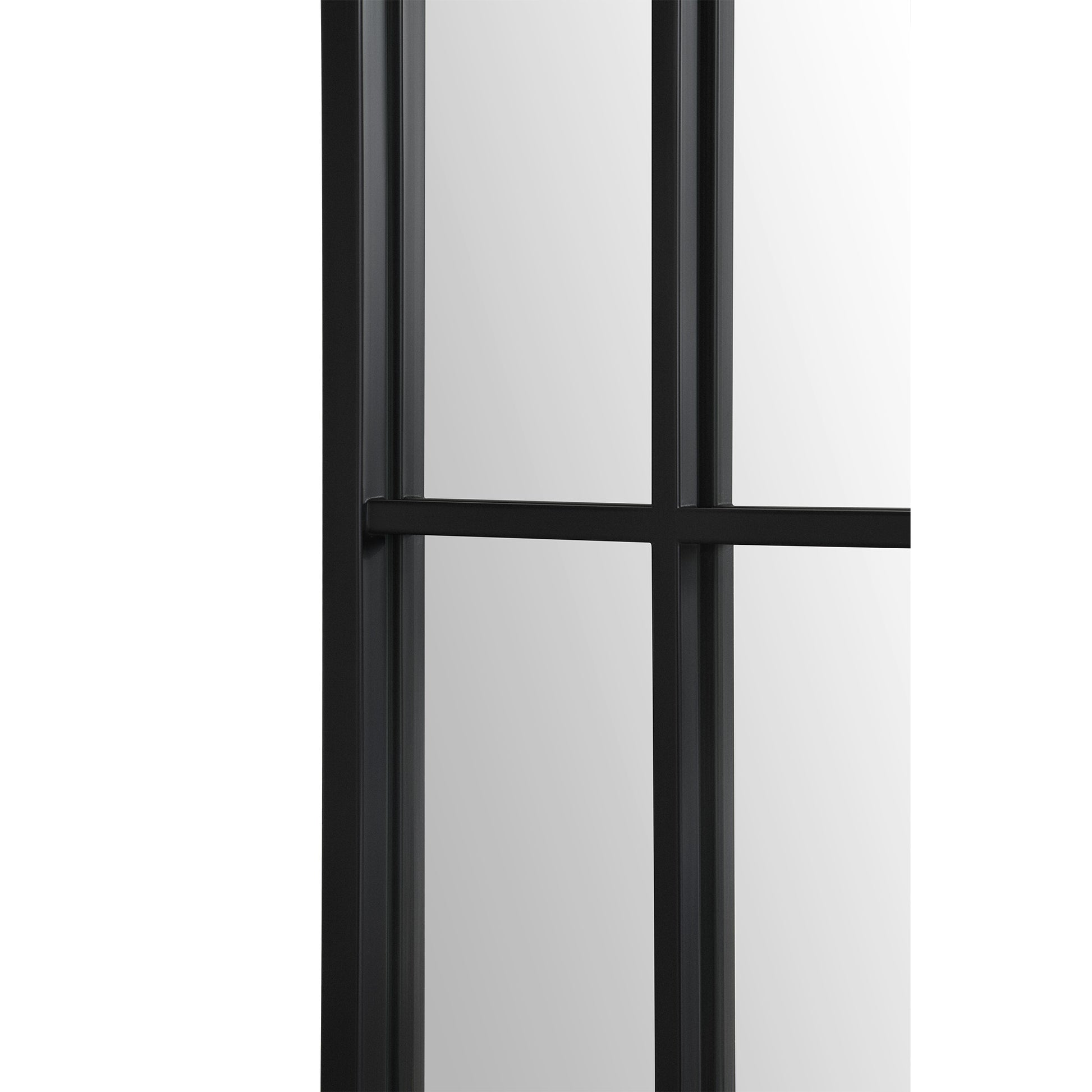 Atkinson 62" Tall Arch Full Length Mirror, Black-Full Length Mirror-DECOROLALA