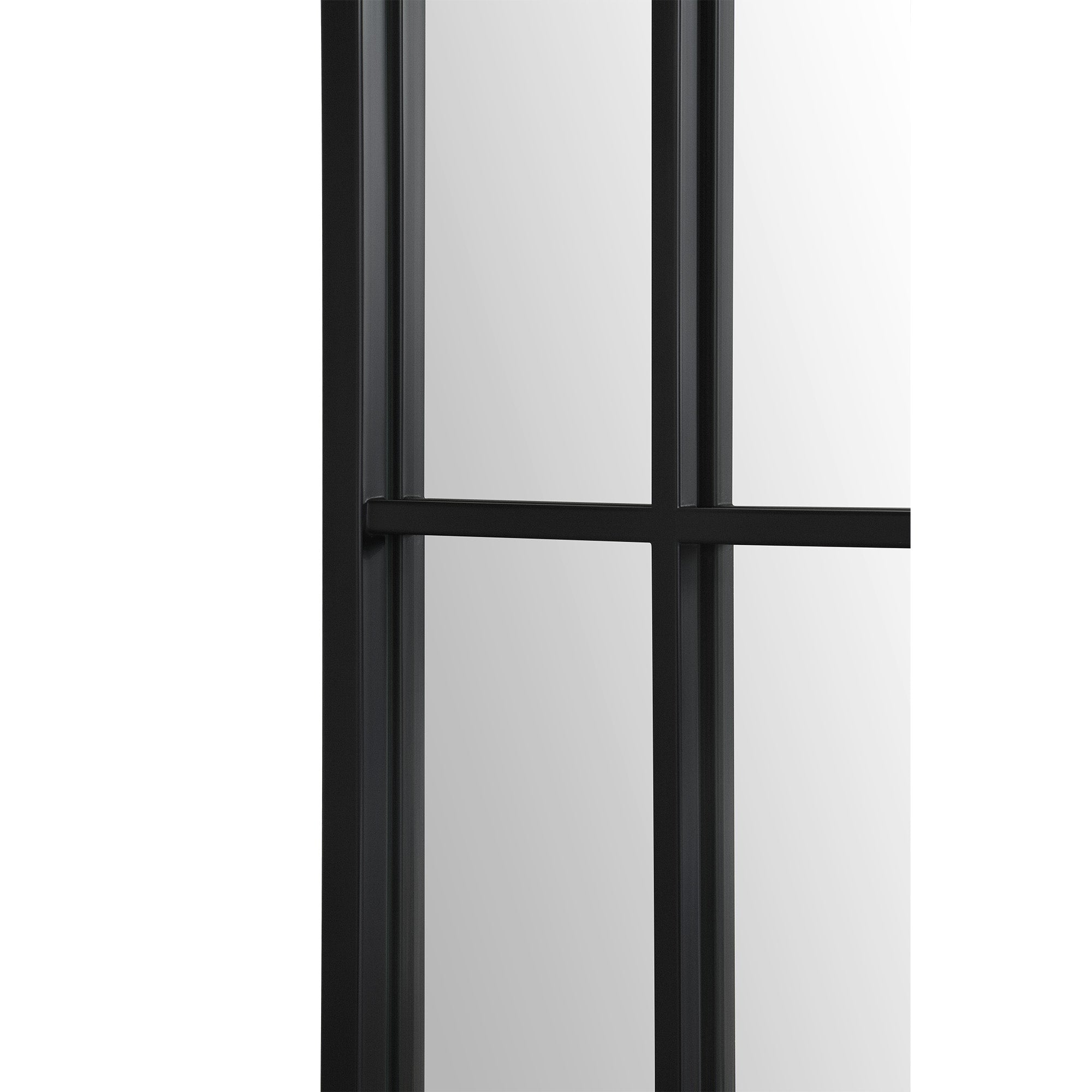 Atkinson 62" Tall Arch Full Length Mirror, Black-Full Length Mirror-DECOROLALA