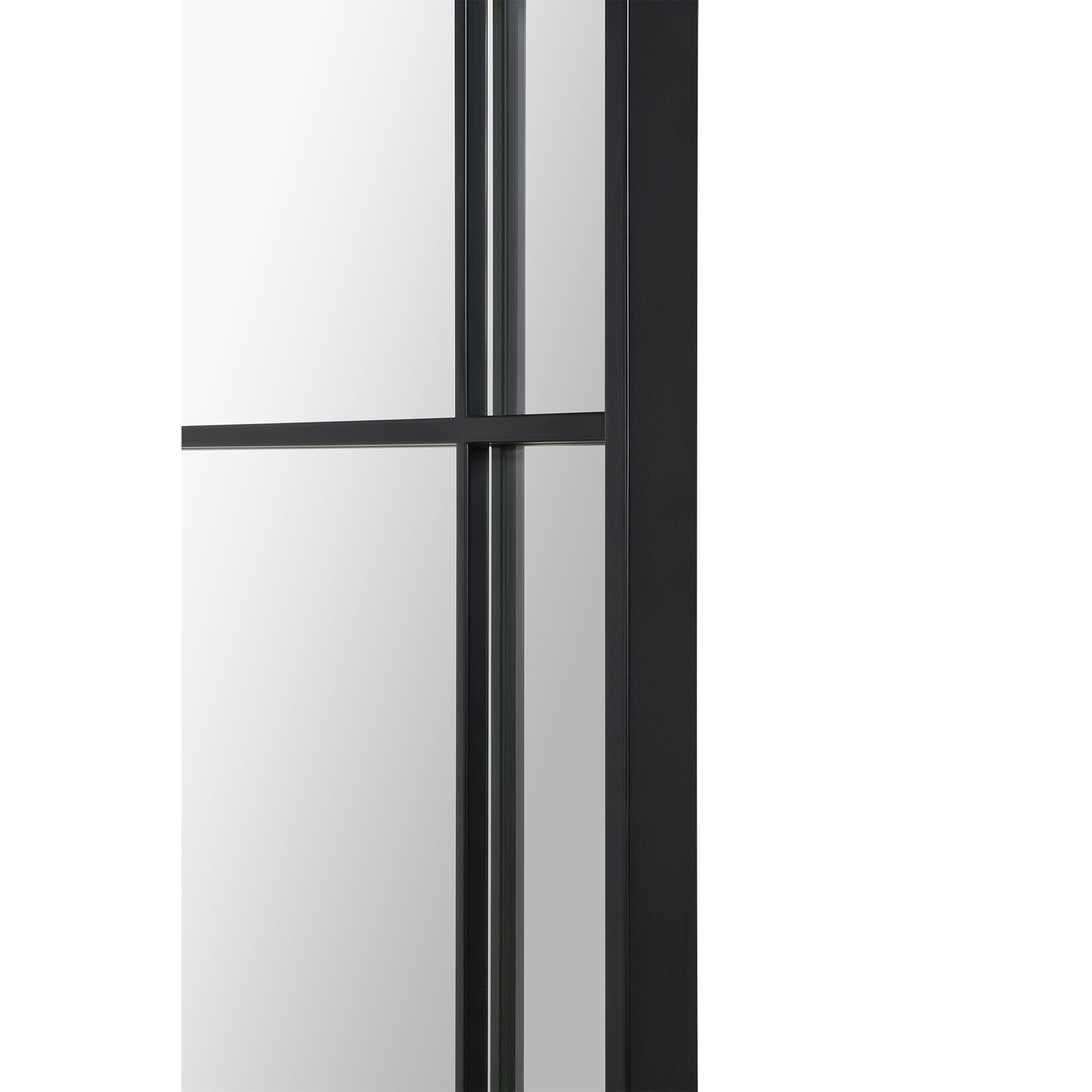 Atkinson 62" Tall Arch Full Length Mirror, Black-Full Length Mirror-DECOROLALA