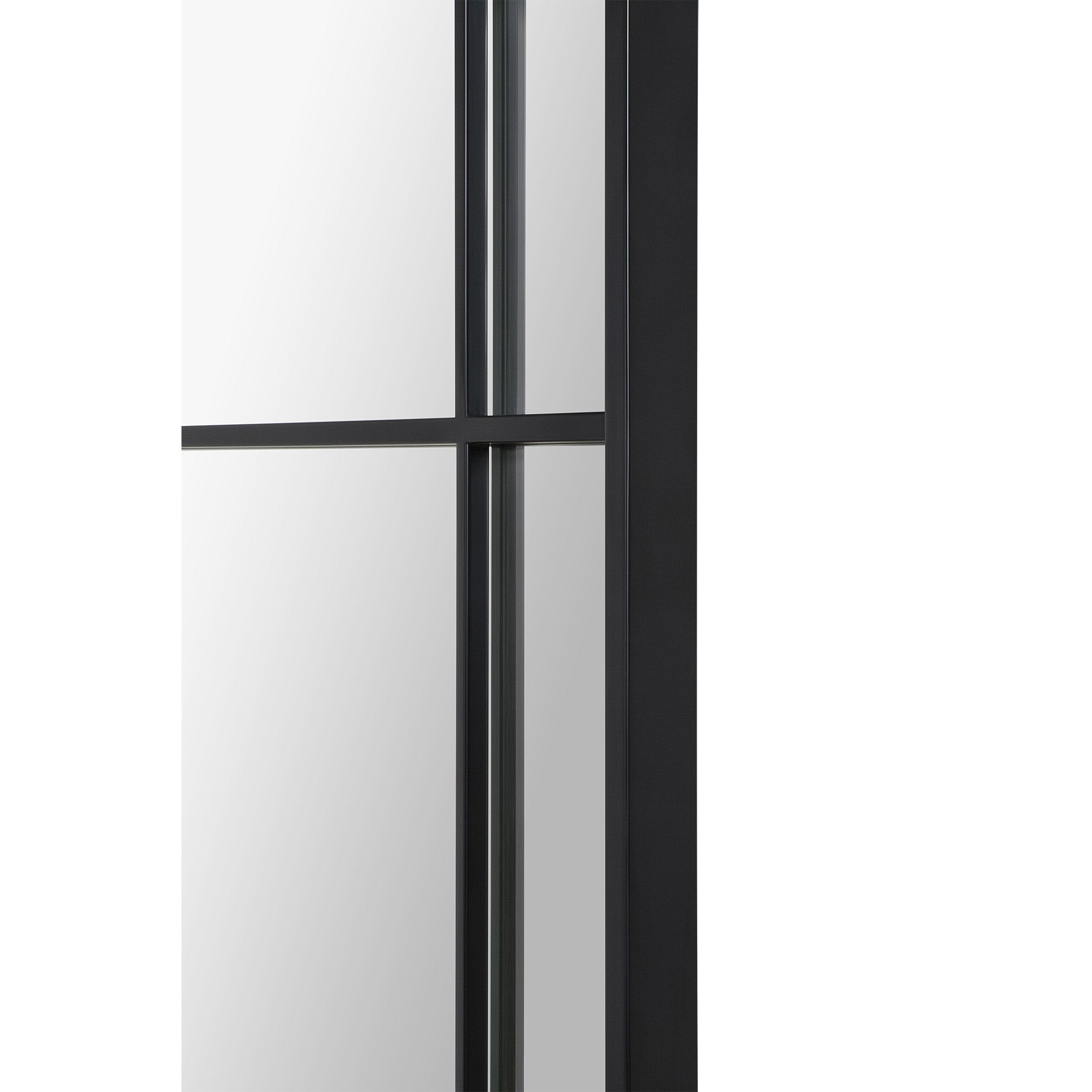 Atkinson 62" Tall Arch Full Length Mirror, Black-Full Length Mirror-DECOROLALA