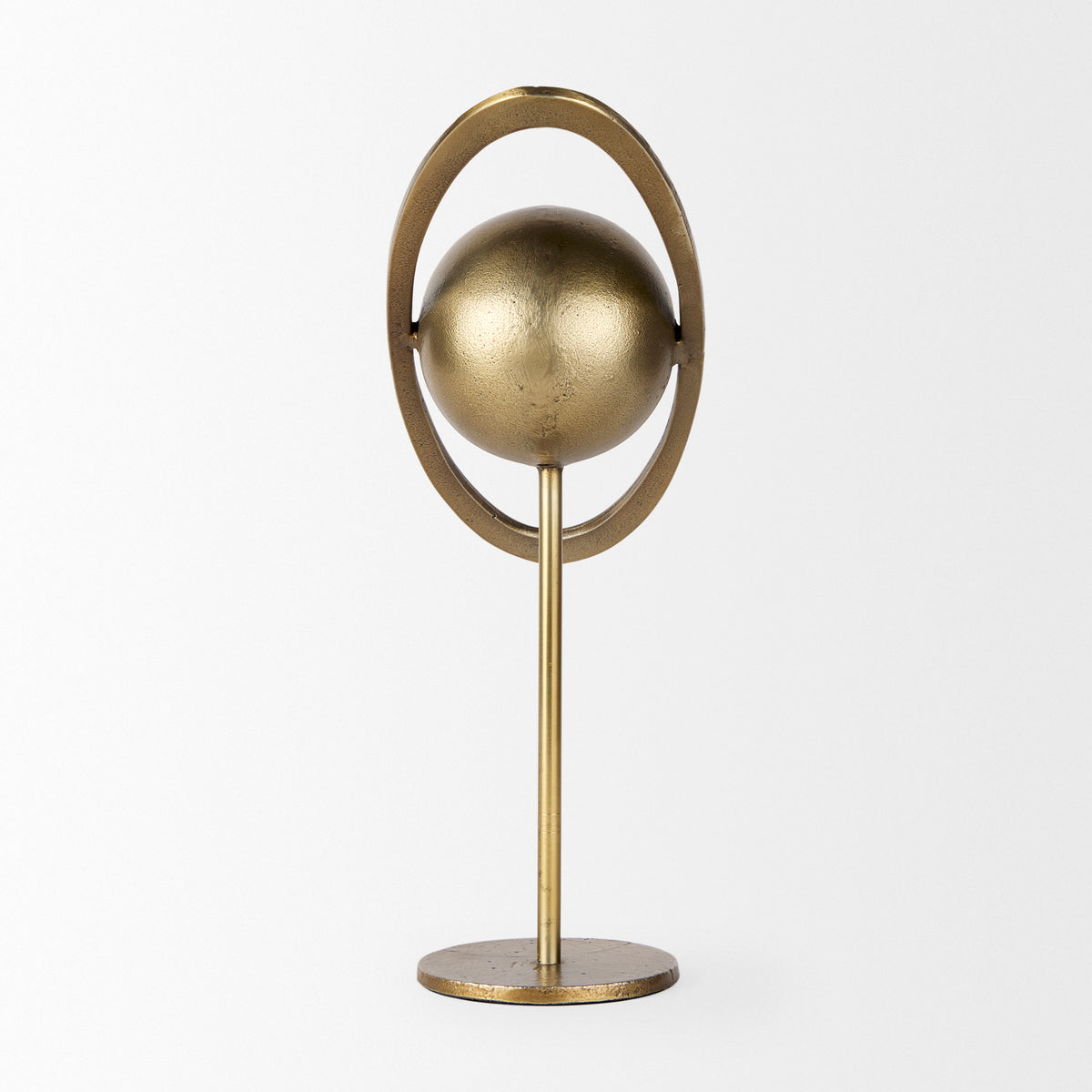 Atlas 15.0L x 7.0W x 16.0H Gold Metal Solar System Ornament-Objects-DECOROLALA