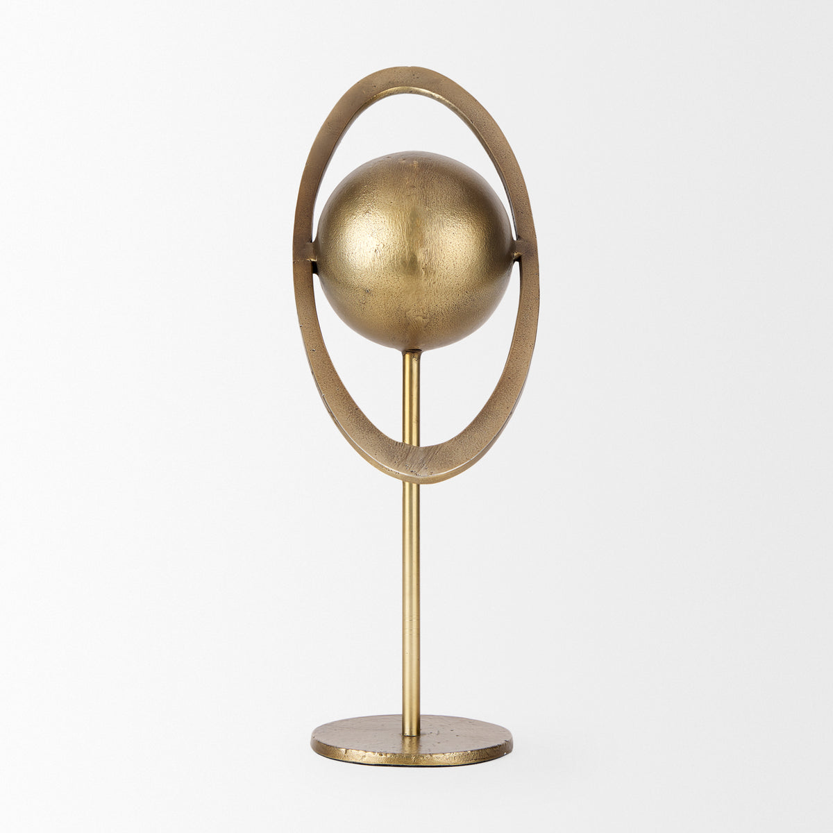 Atlas 15.0L x 7.0W x 16.0H Gold Metal Solar System Ornament-Objects-DECOROLALA