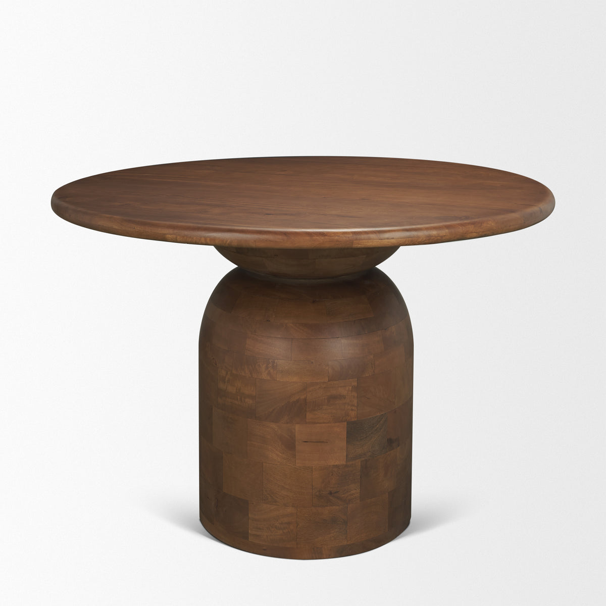Atlas 42" Round Pedestal Dining Table | Wood | Seats 4-Dining Tables-DECOROLALA