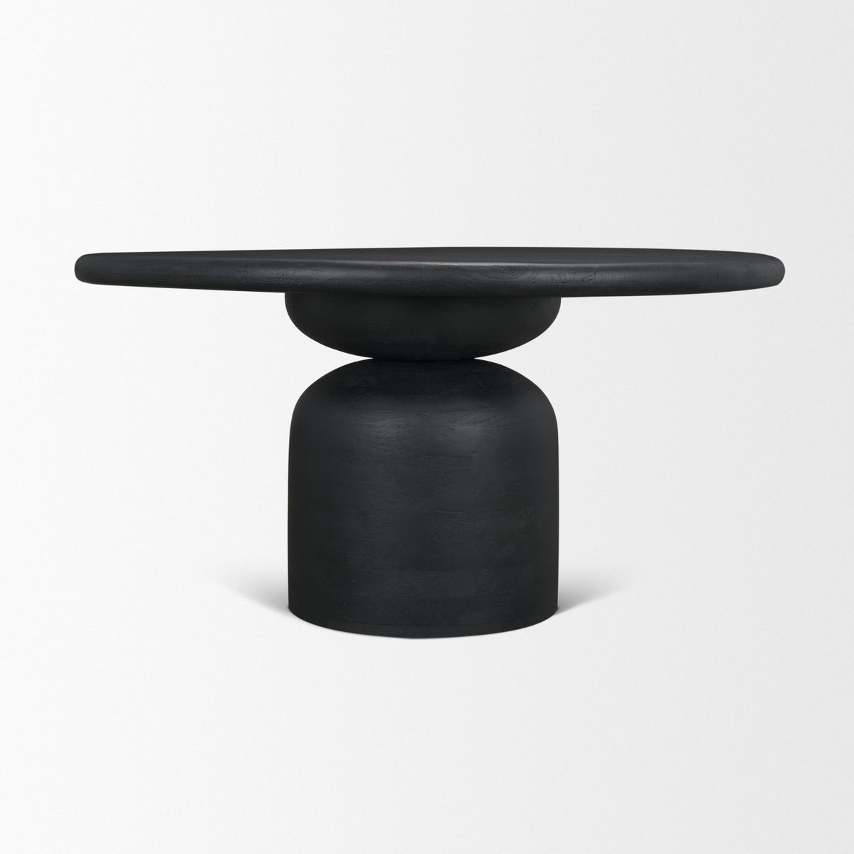 Atlas 60" Round Pedestal Dining Table | Modern | Med Brown Wood | Seats 6-Dining Tables-DECOROLALA