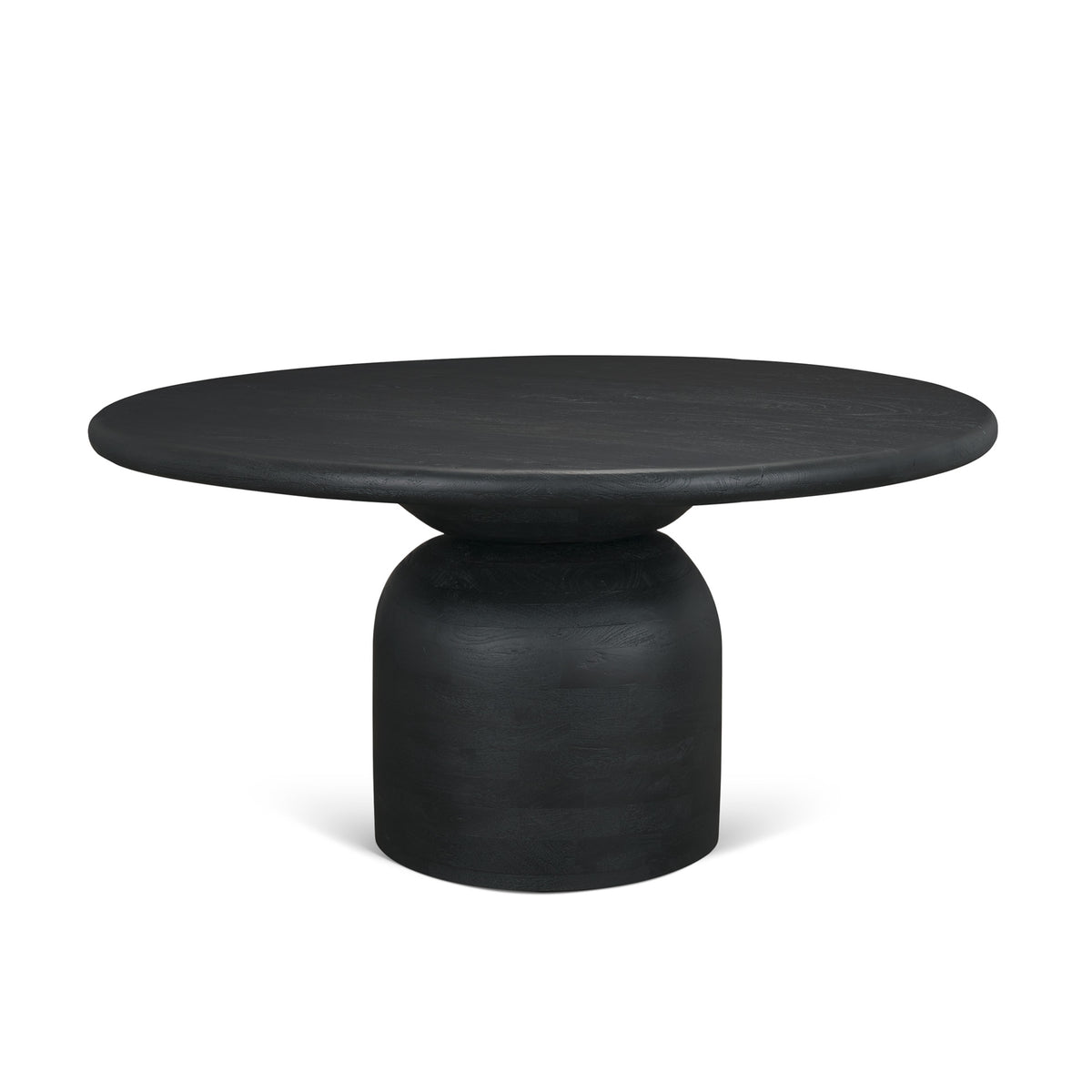 Atlas 60" Round Pedestal Dining Table | Modern | Med Brown Wood | Seats 6-Dining Tables-DECOROLALA