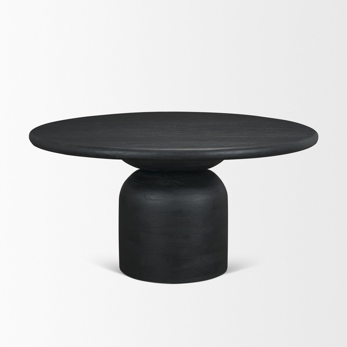 Atlas 60" Round Pedestal Dining Table | Modern | Med Brown Wood | Seats 6-Dining Tables-DECOROLALA