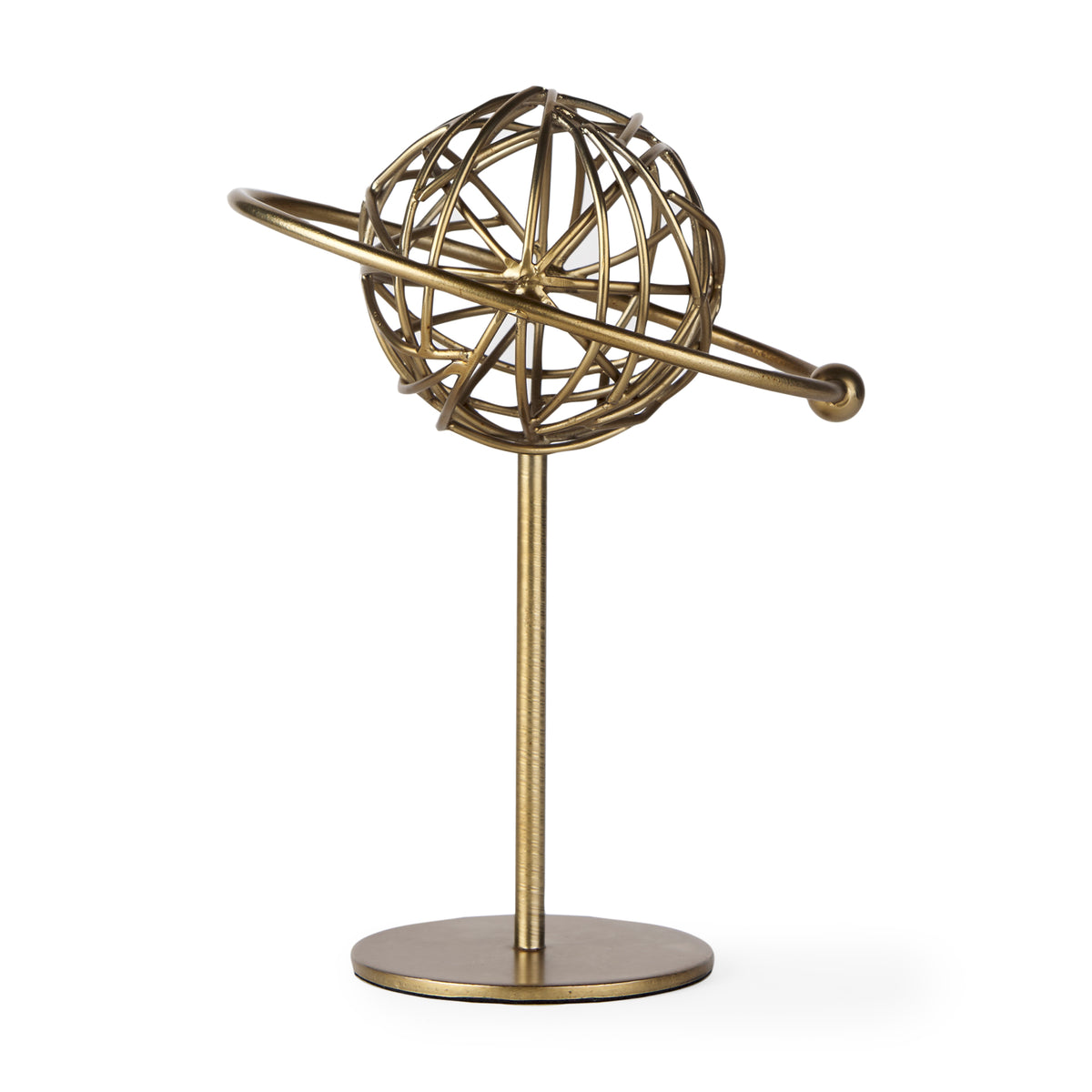 Atlas Gold Metal Solar System Ornament - 10"L x 8"W x 12"H-Decorative Objects-DECOROLALA