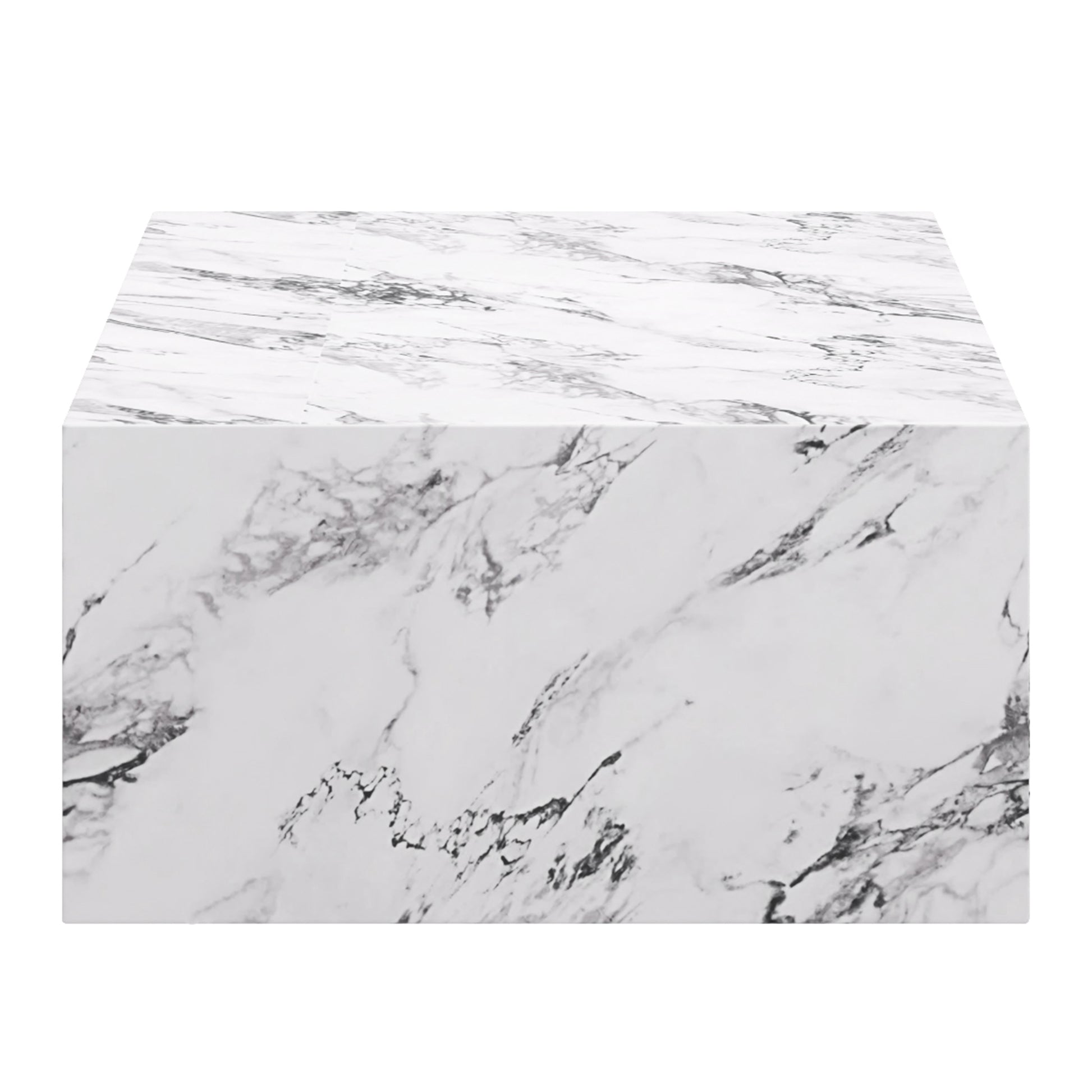 Atticus Coffee Table - Bulgari White Marble Finish-DECOROLALA