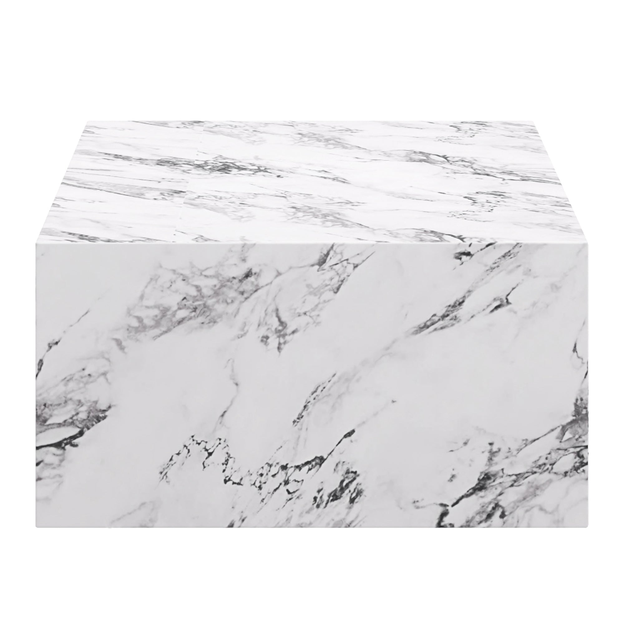 Atticus Coffee Table - Bulgari White Marble Finish-DECOROLALA