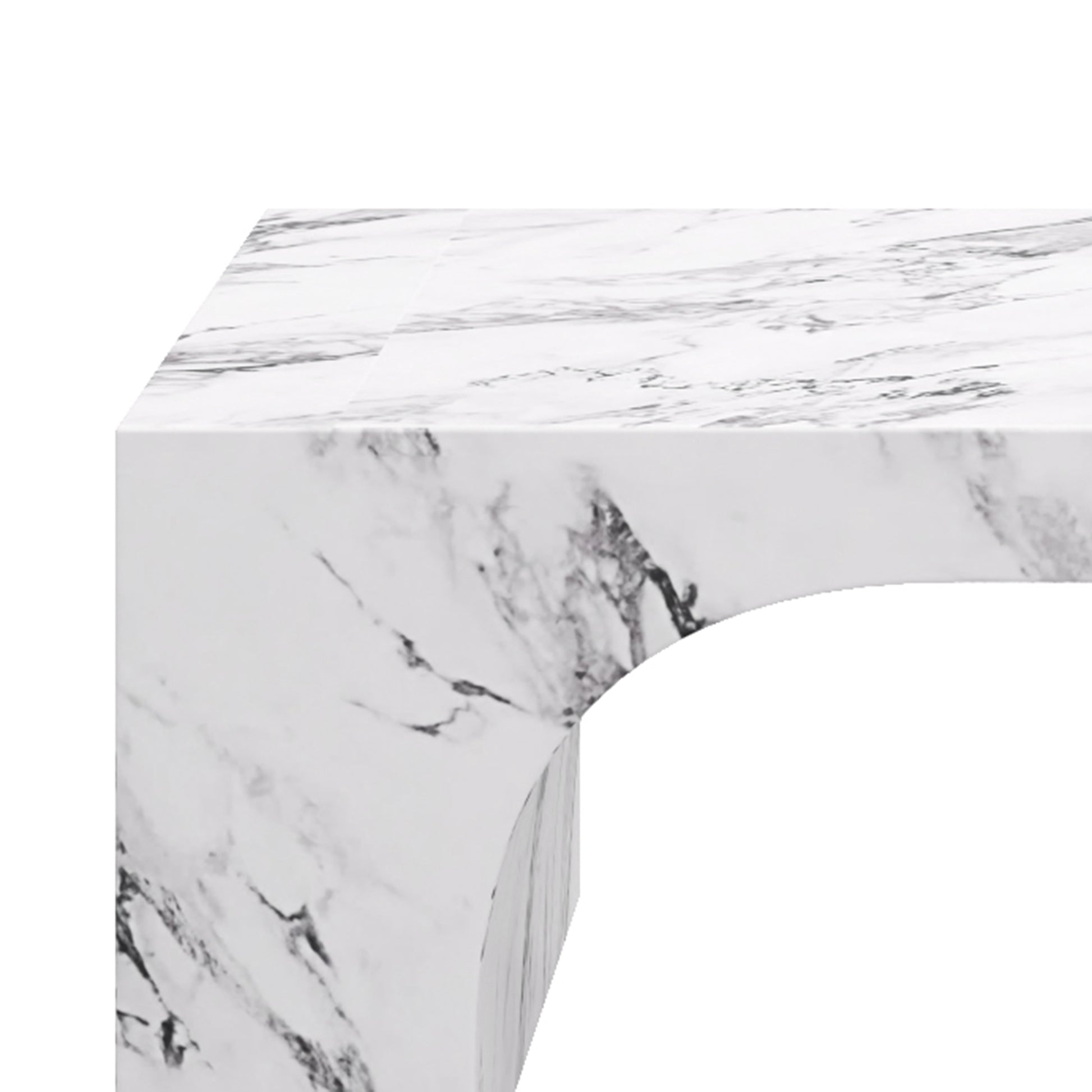 Atticus Coffee Table - Bulgari White Marble Finish-DECOROLALA