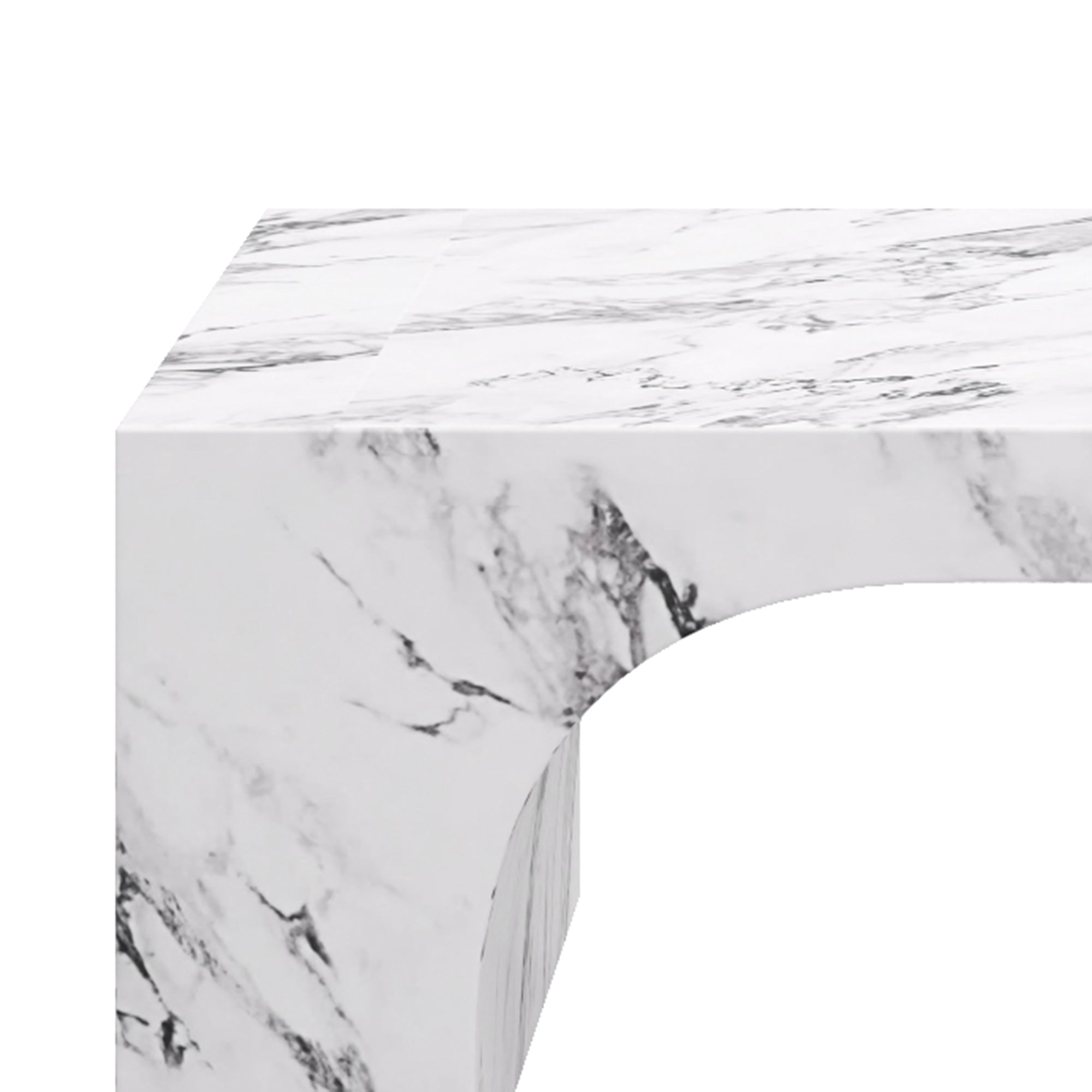 Atticus Coffee Table - Bulgari White Marble Finish-DECOROLALA