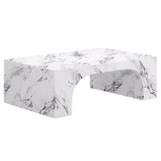 Atticus Coffee Table - Bulgari White Marble Finish-DECOROLALA