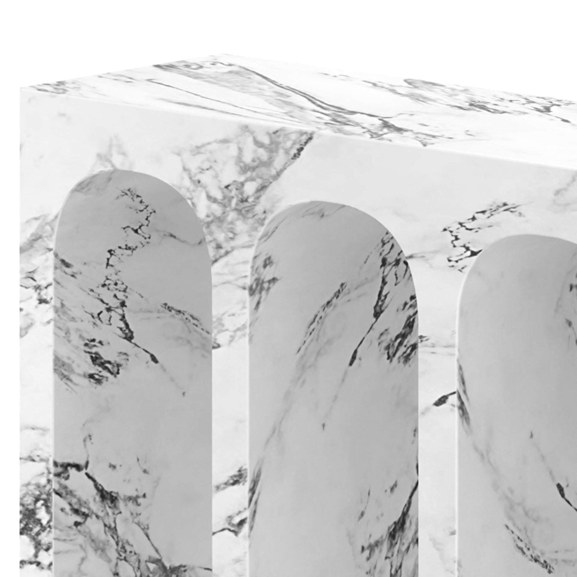 Atticus Console Table - Bulgari White Marble Finish-DECOROLALA