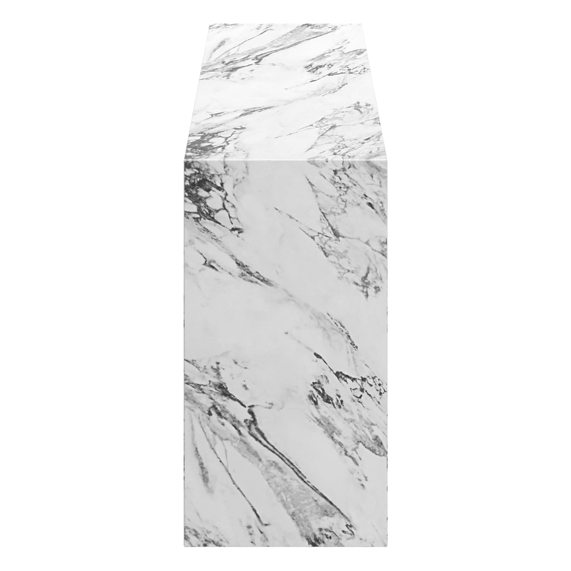 Atticus Console Table - Bulgari White Marble Finish-DECOROLALA