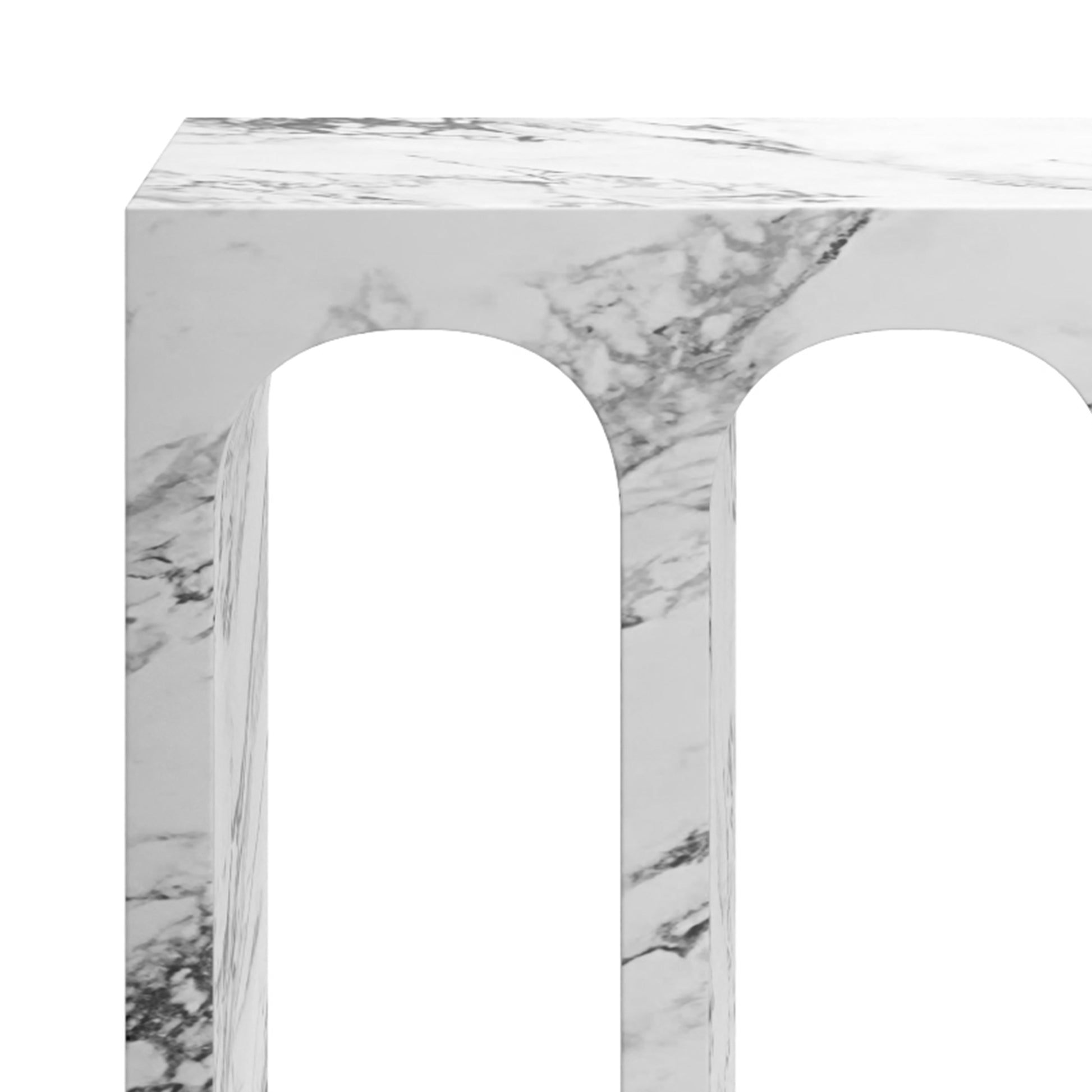 Atticus Console Table - Bulgari White Marble Finish-DECOROLALA