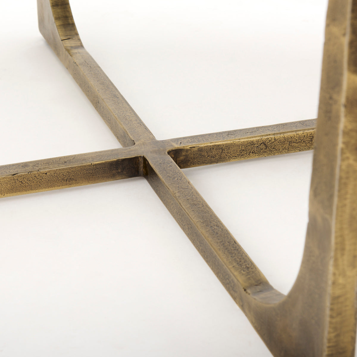 Atticus Marble and Antiqued Gold Metal Coffee Table-Coffee Tables-DECOROLALA