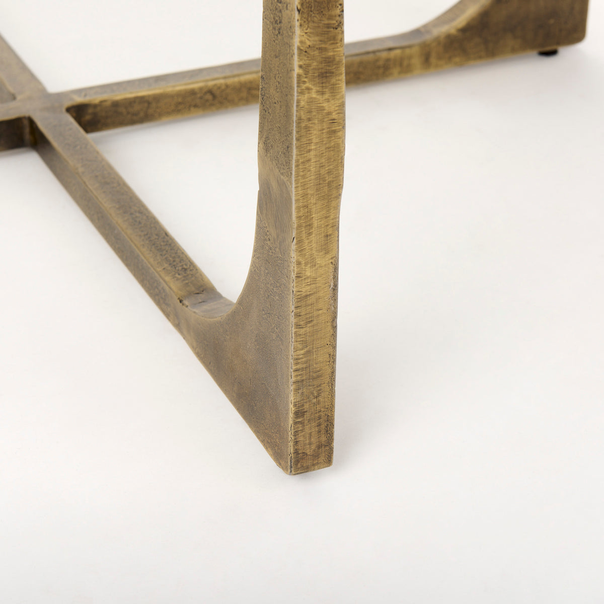 Atticus Marble and Antiqued Gold Metal Coffee Table-Coffee Tables-DECOROLALA