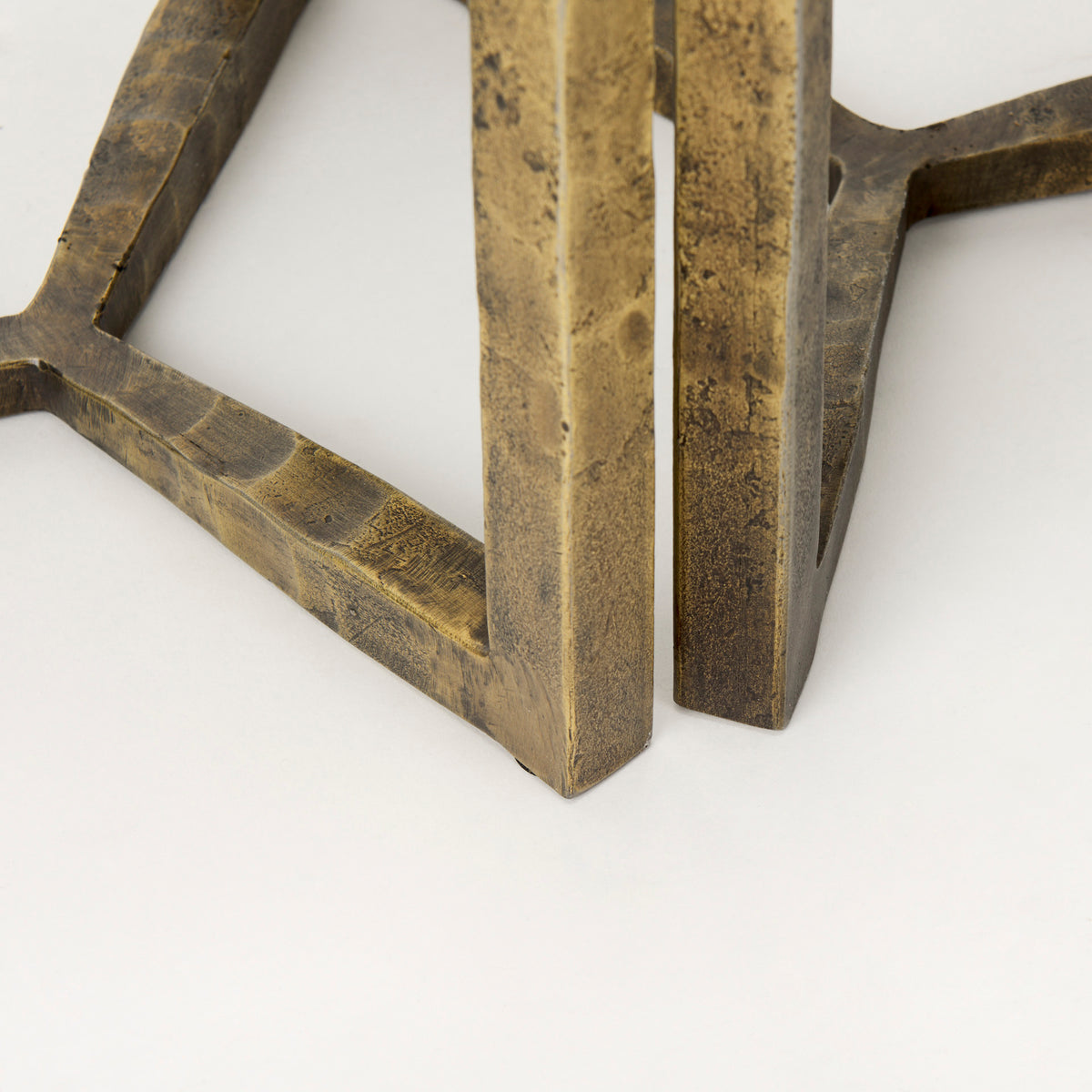 Atticus Marble and Antiqued Gold Metal Nesting Accent Tables (Set of 2)-Accent Tables-DECOROLALA