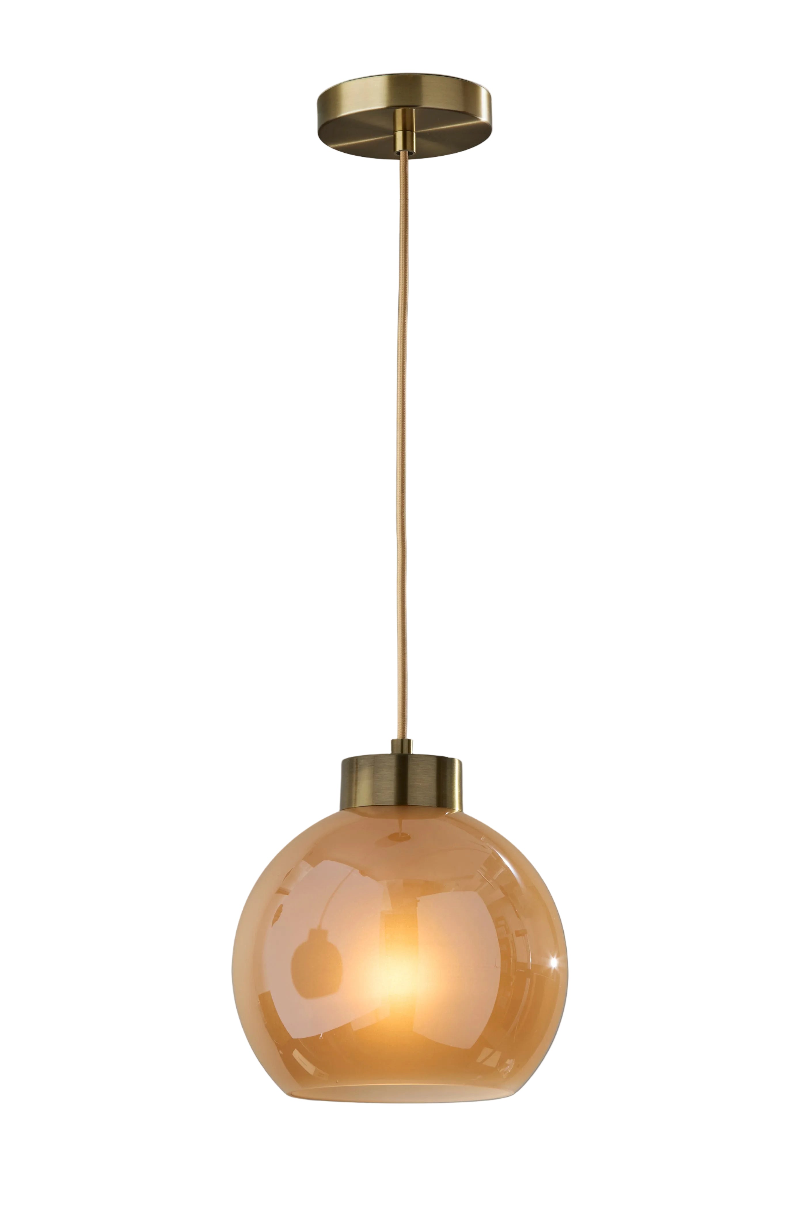 Atticus Pendant 3896-21 Amber Glass-Lighting-DECOROLALA