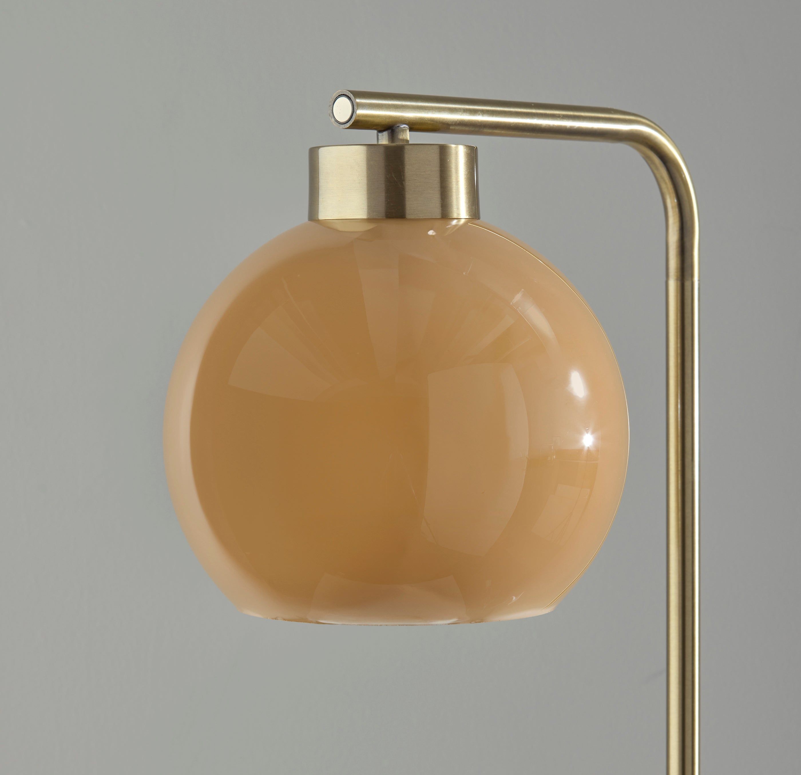 Atticus Table Lamp 20" Antique Brass Amber-Lighting-DECOROLALA