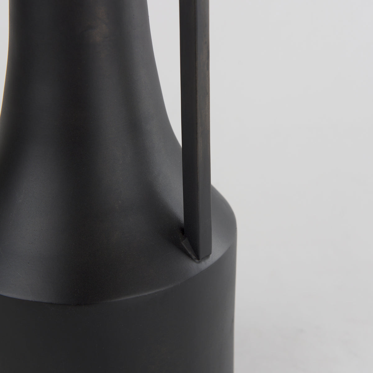 Aubrey Small 14.0H Black Iron Flower Vase-Jars Jugs Urns-DECOROLALA