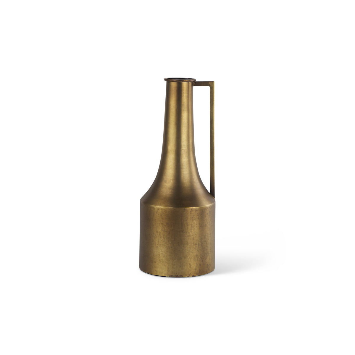 Aubrey Gold Iron Flower Jug Vase - 14" H Industrial-Glam-Jars Jugs Urns-DECOROLALA
