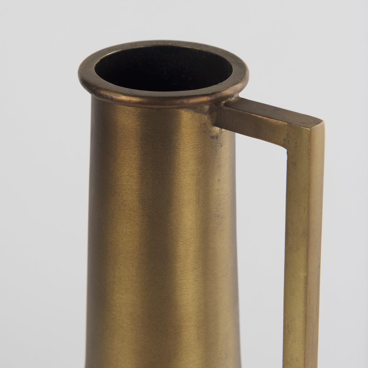 Aubrey Gold Iron Flower Jug Vase - 14" H Industrial-Glam-Jars Jugs Urns-DECOROLALA