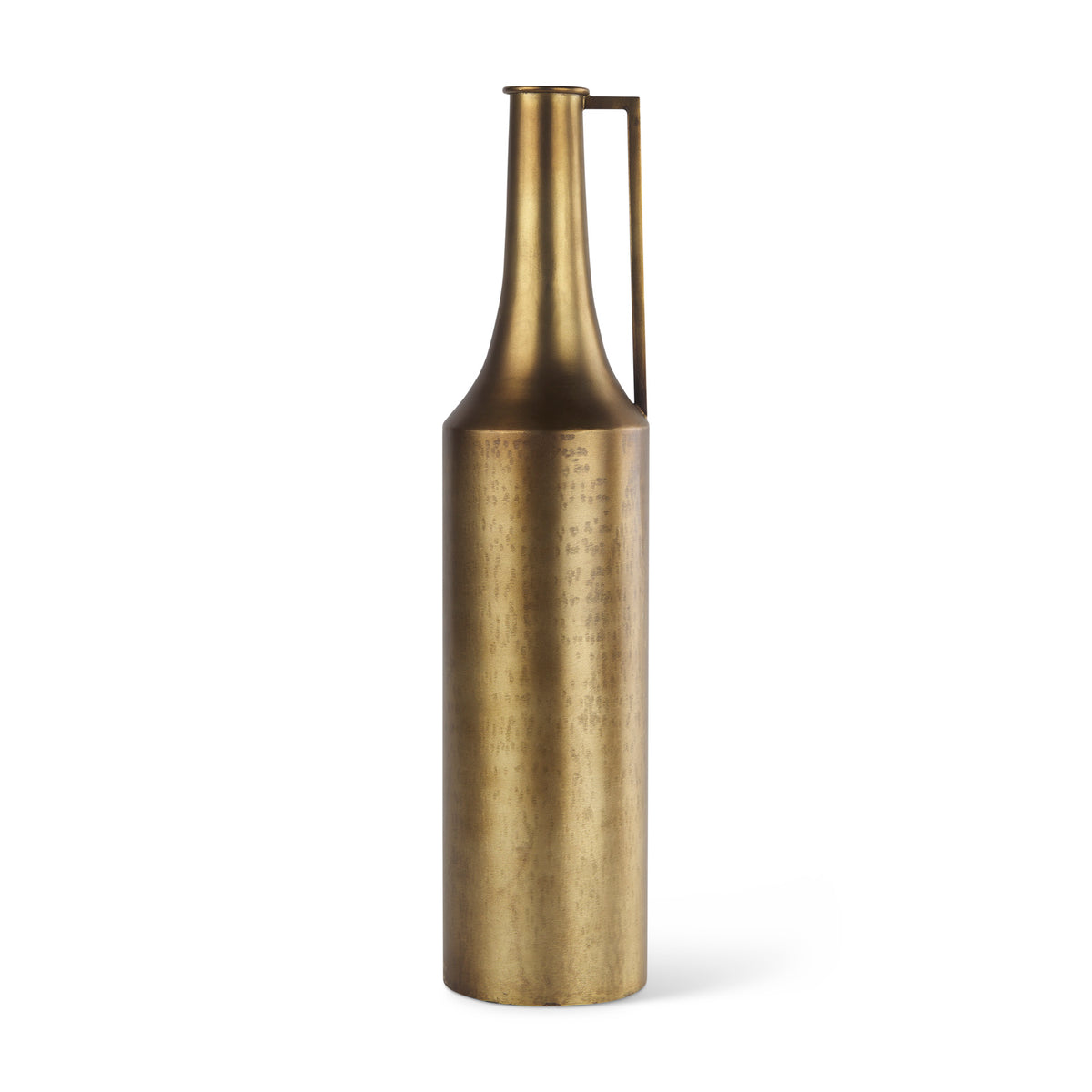 Aubrey Large 24" Gold Iron Jug Vase - Industrial Glam-Decorative Jars & Urns-DECOROLALA