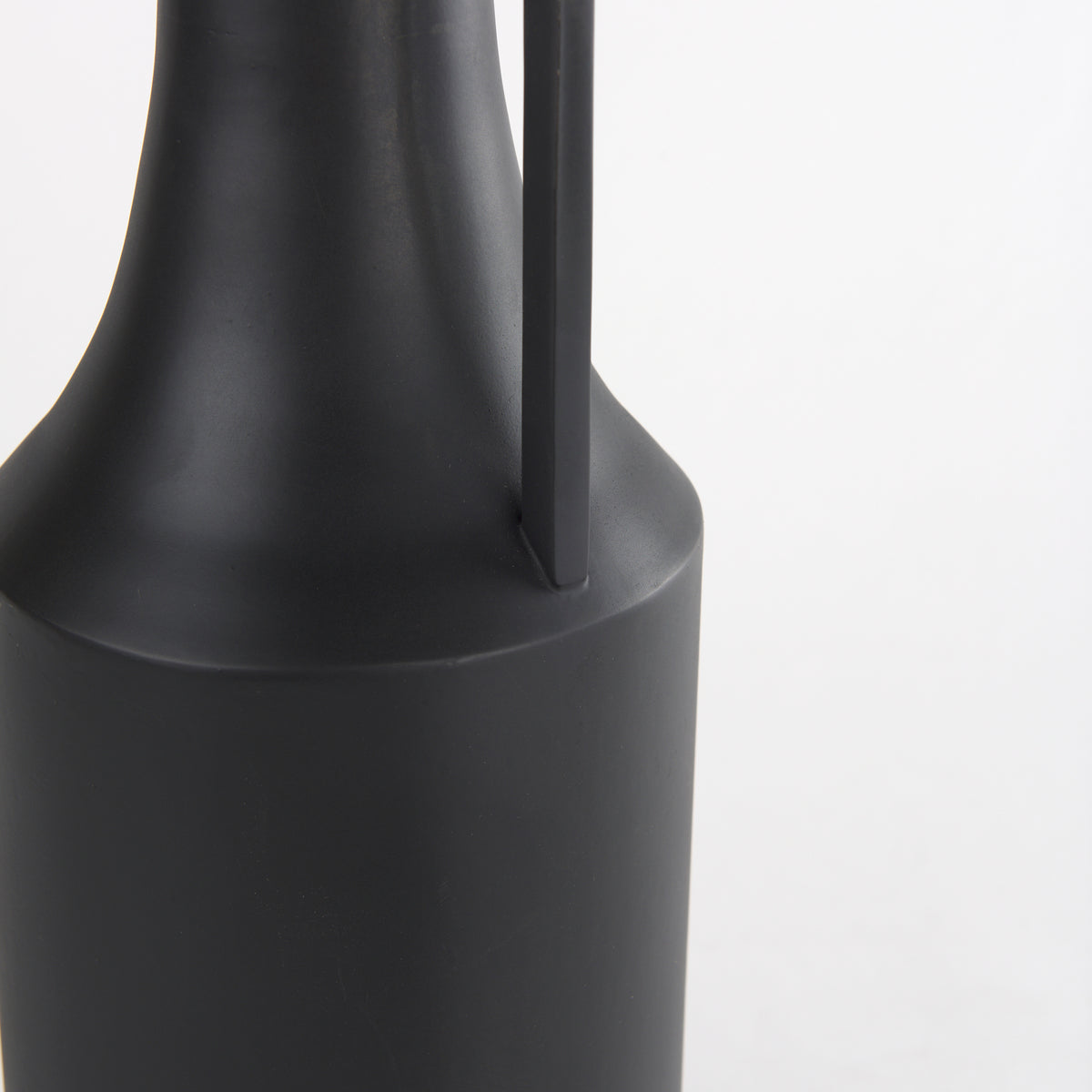 Aubrey Medium 18.0H Black Iron Flower Jug Vase-Jars Jugs Urns-DECOROLALA