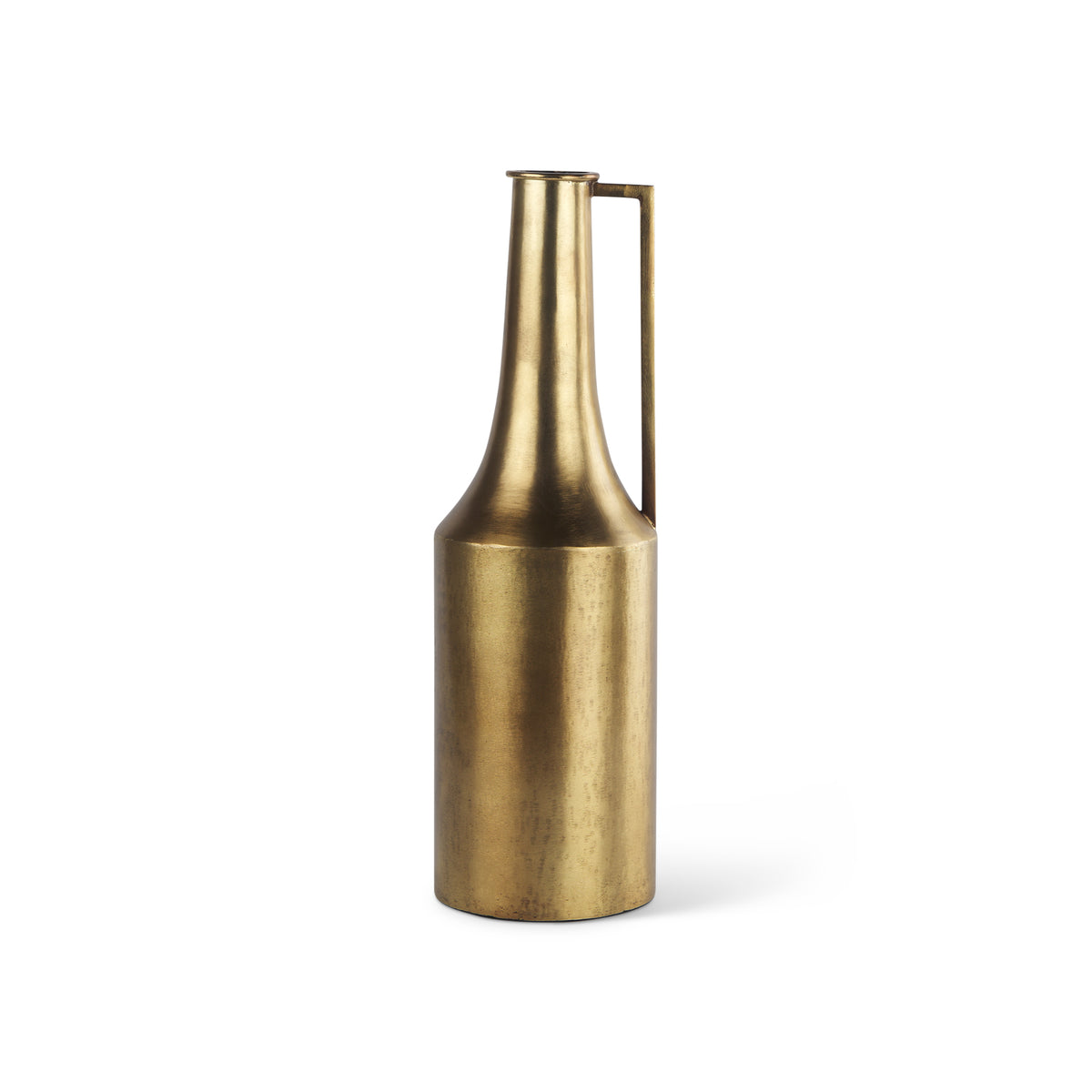 Aubrey Medium 18" Gold Iron Jug Vase - Industrial Glam-Jars Jugs Urns-DECOROLALA