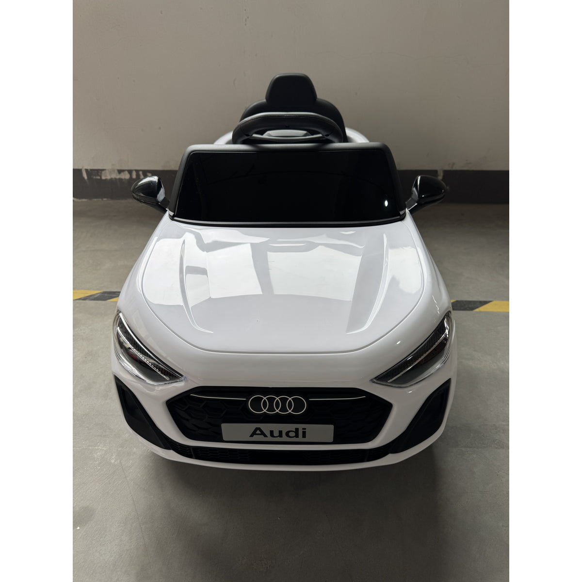 Audi A5L Licensed Electric Ride on Car for Kids with Remote Control Dual Motors 4-Wheel Suspension Music for 3-6, White-Toys & Games > Baby & Toddler Toys > Electric Ride-On Toys > Electric Toy Cars-DECOROLALA