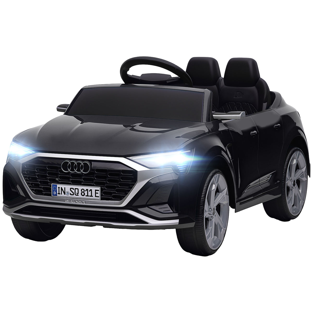 12V Battery Powered Kids Electric Car, Audi Q8 etron Sportback Licensed Ride on Car w/ Remote Control-Toys & Games > Baby & Toddler Toys > Electric Ride-On Toys > Electric Toy Cars-DECOROLALA
