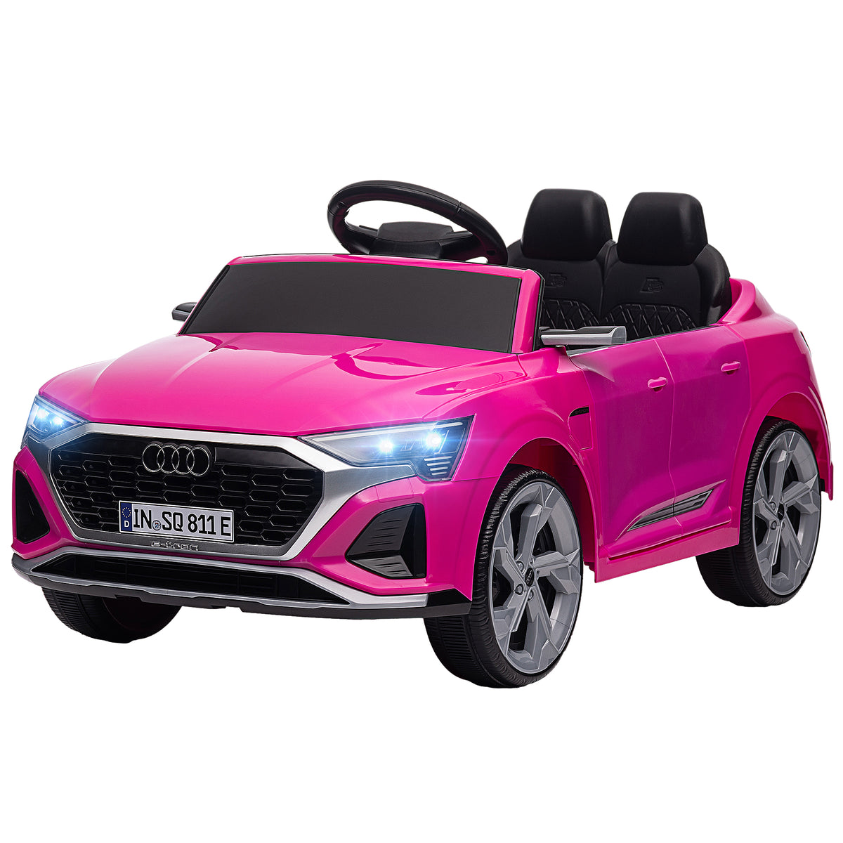 12V Battery Powered Kids Electric Car, Audi Q8 etron Sportback Licensed Ride on Car w/ Remote Control-Toys & Games > Baby & Toddler Toys > Electric Ride-On Toys > Electric Toy Cars-DECOROLALA