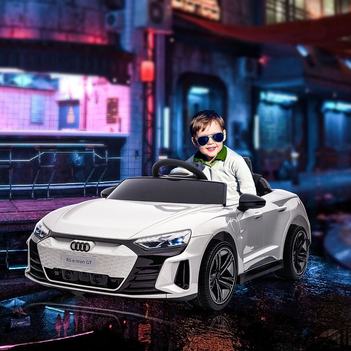 Ride-On Toy On Car with Remote Control, 12V 3.1 MPH Electric Ride for Kids w/ Suspension System, Horn Honking-Toys & Games > Baby & Toddler Toys > Electric Ride-On Toys > Electric Toy Cars-DECOROLALA