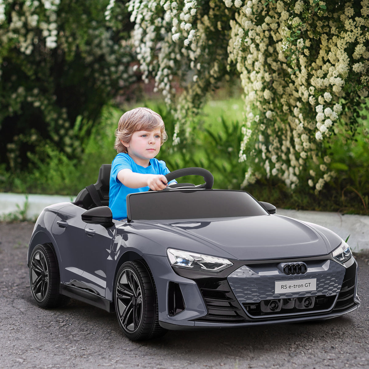 Ride-On Toy On Car with Remote Control, 12V 3.1 MPH Electric Ride for Kids w/ Suspension System, Horn Honking-Toys & Games > Baby & Toddler Toys > Electric Ride-On Toys > Electric Toy Cars-DECOROLALA