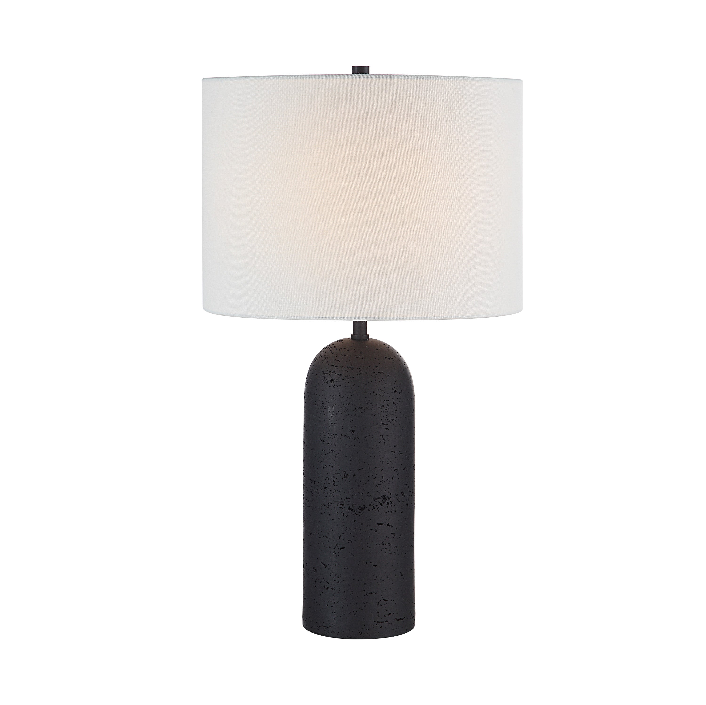 Augusta 25" Black Resin Table Lamp with Linen Shade (2-Pack)-Table Lamp- Set of two-DECOROLALA