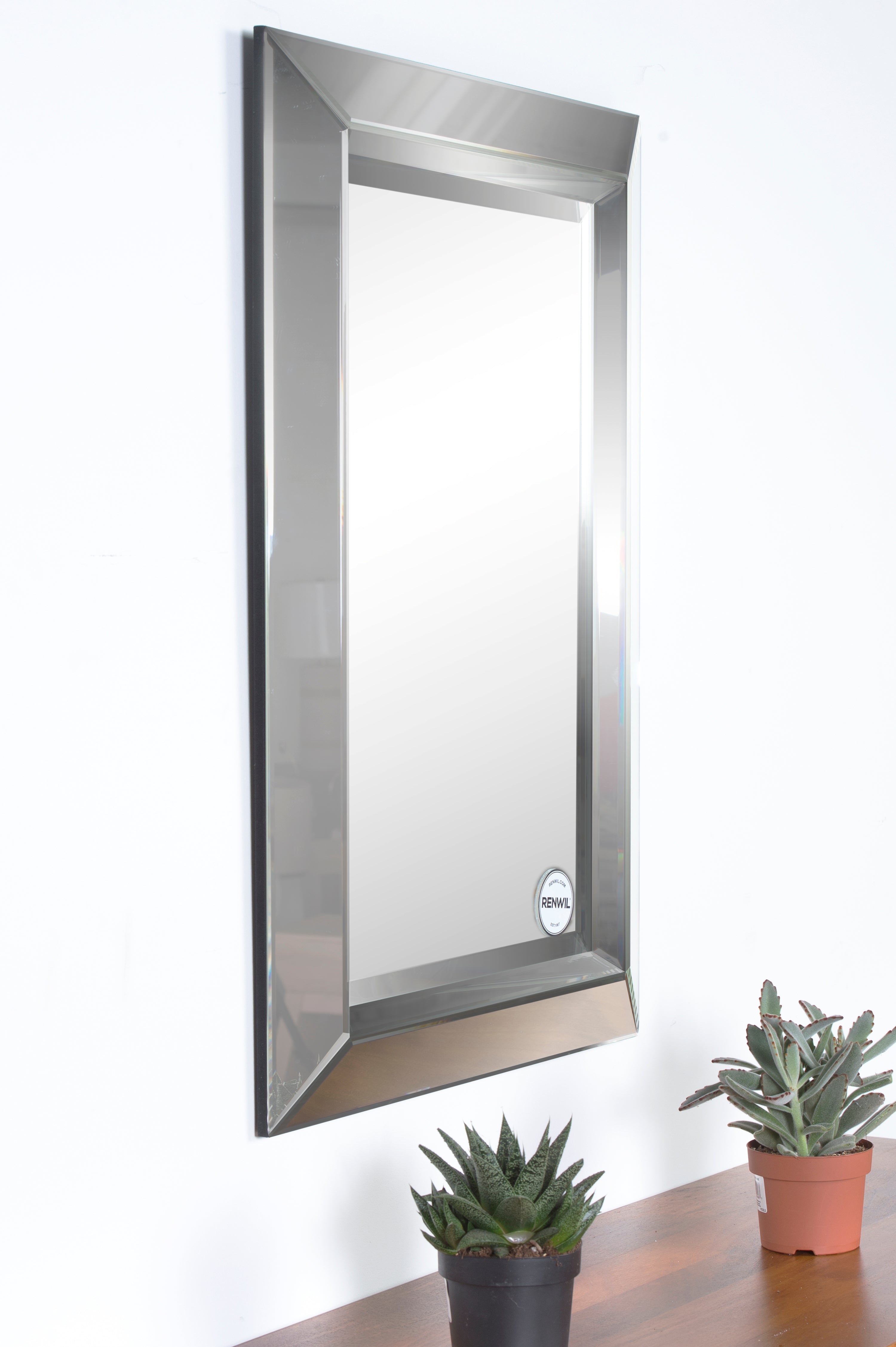 Aura 35" Tall Rectangle Wall Mirror-Mirror-DECOROLALA